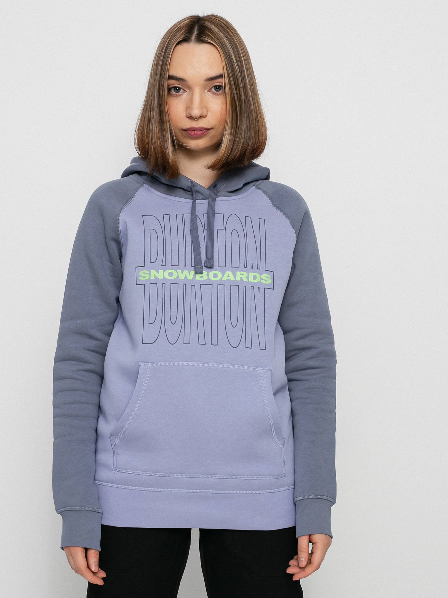 Bluza z kapturem Burton Crestmoore Pullover HD Wmn (foxglove violet/folkstone gray)