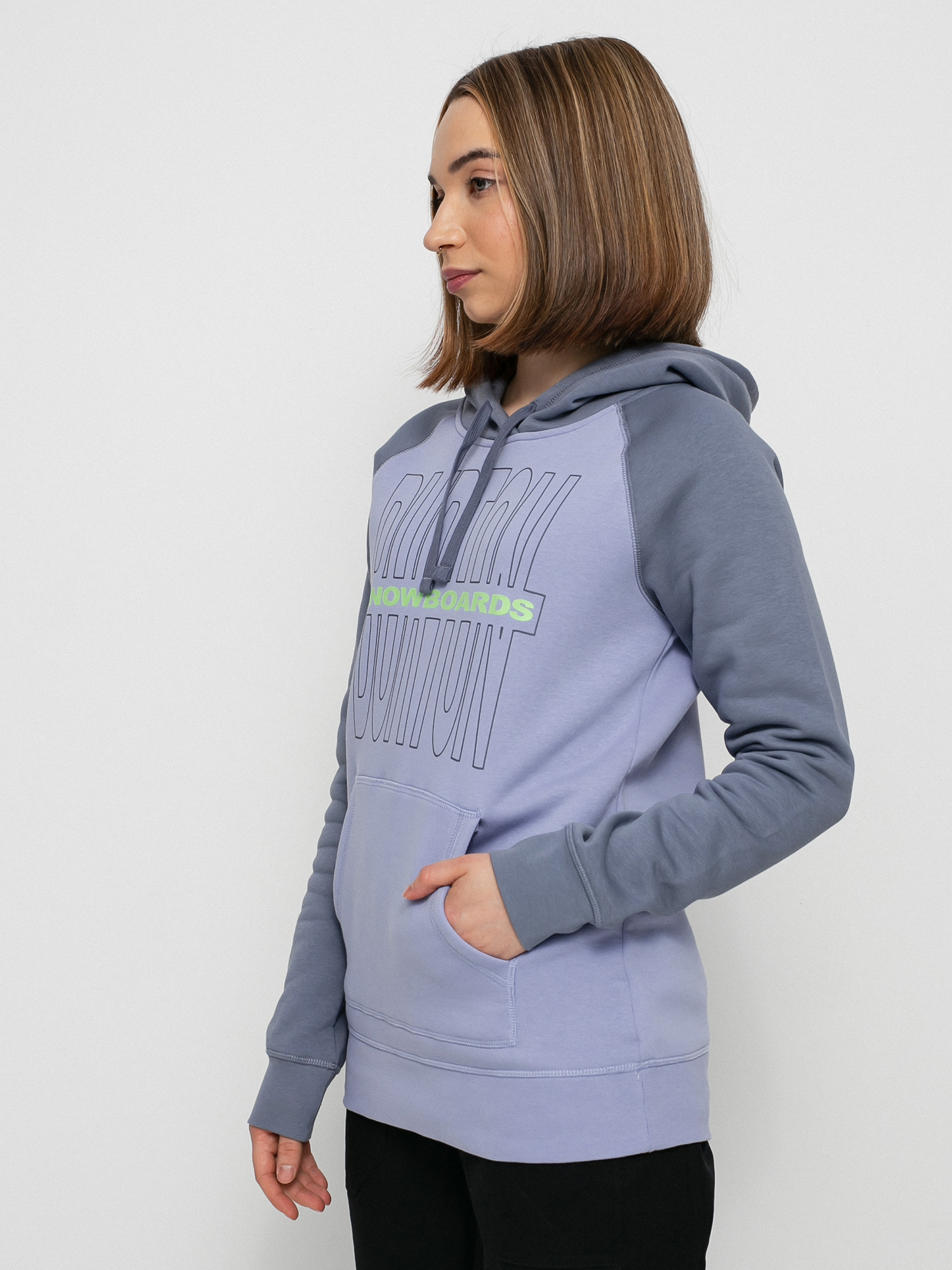 Bluza z kapturem Burton Crestmoore Pullover HD Wmn (foxglove violet/folkstone gray)