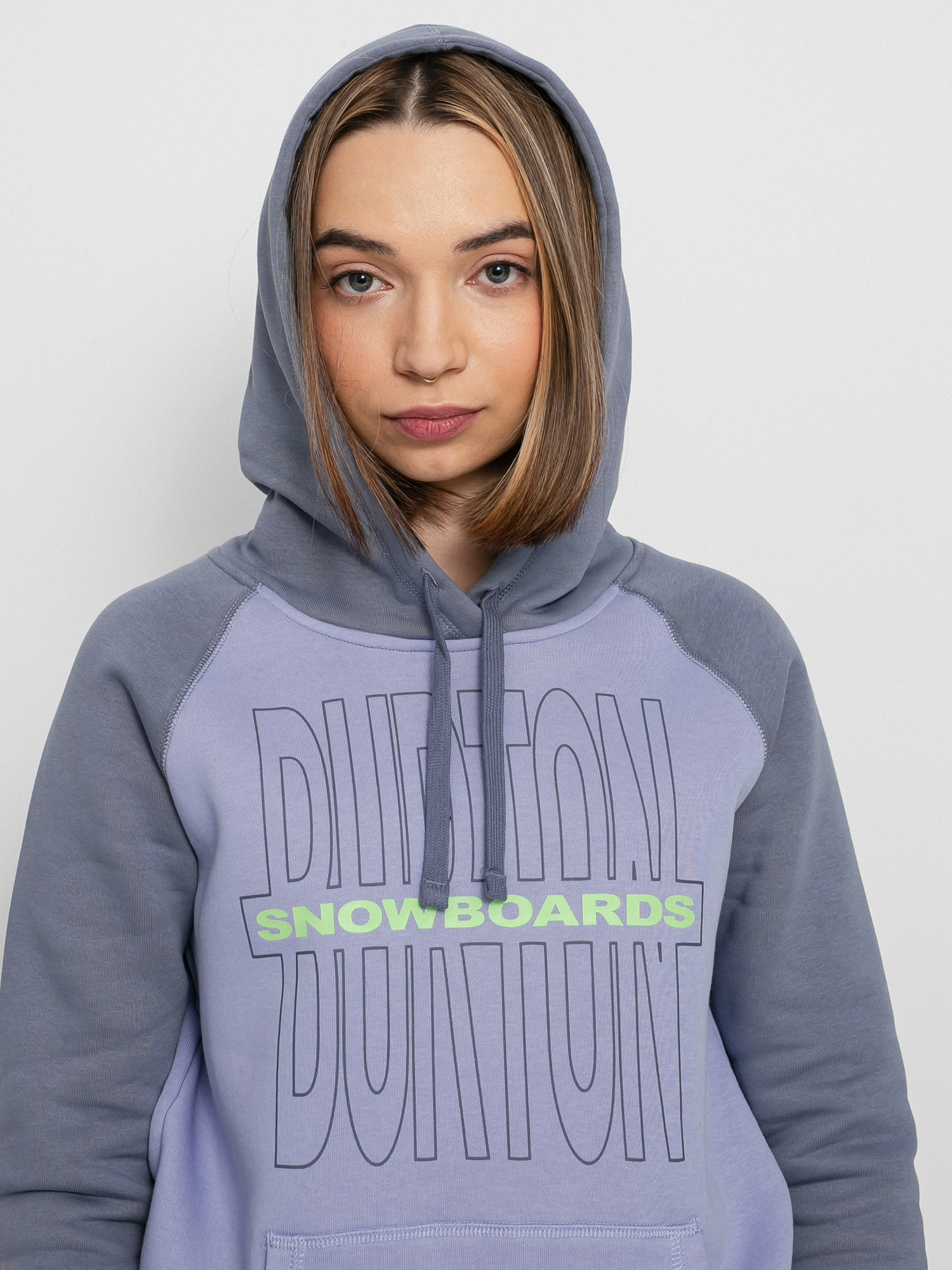 Bluza z kapturem Burton Crestmoore Pullover HD Wmn (foxglove violet/folkstone gray)