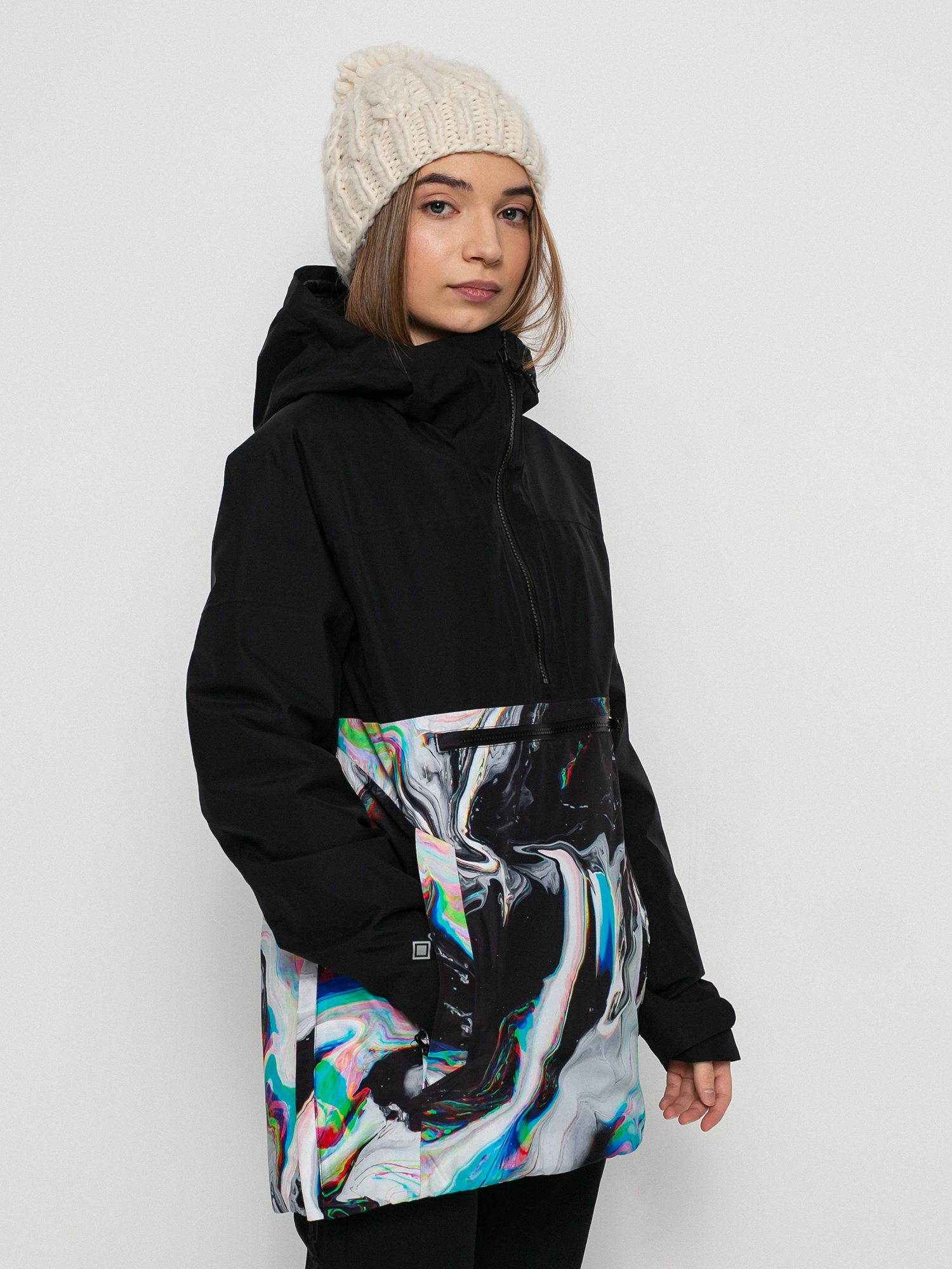 Damska Kurtka snowboardowa Burton Gore Tex Pillowline Anorak (true black/maalavidaa)