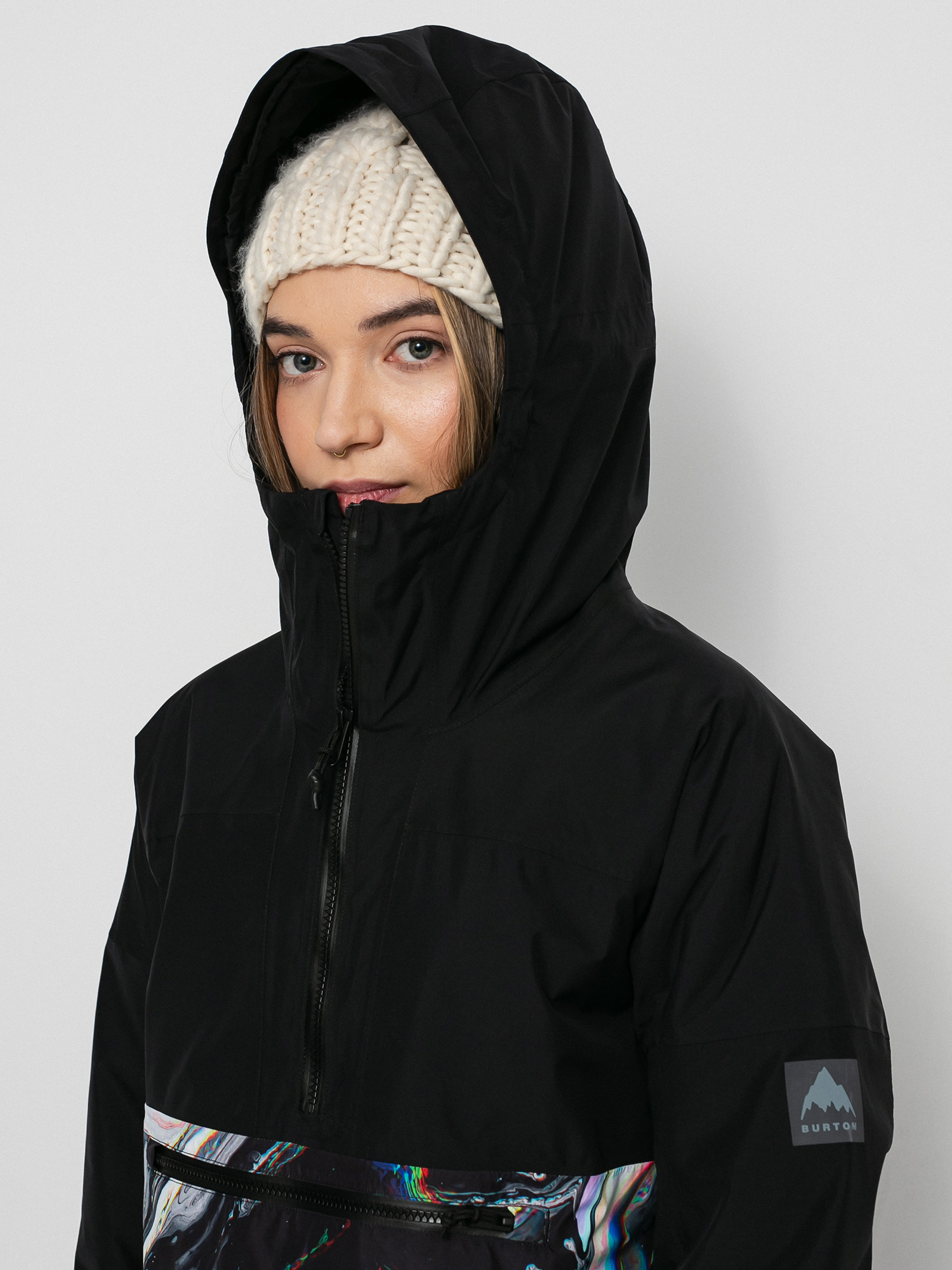 Damska Kurtka snowboardowa Burton Gore Tex Pillowline Anorak (true black/maalavidaa)