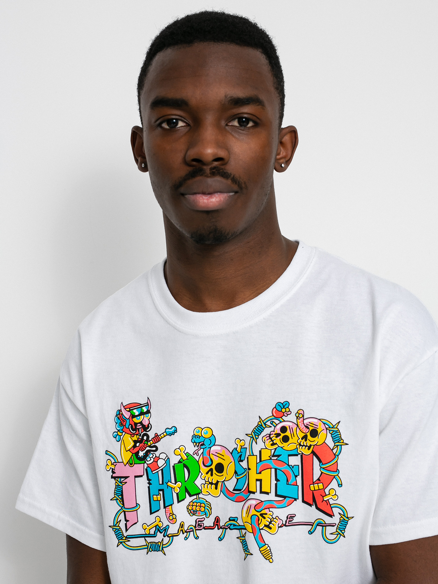 T-shirt Thrasher Devil'S Music (white)