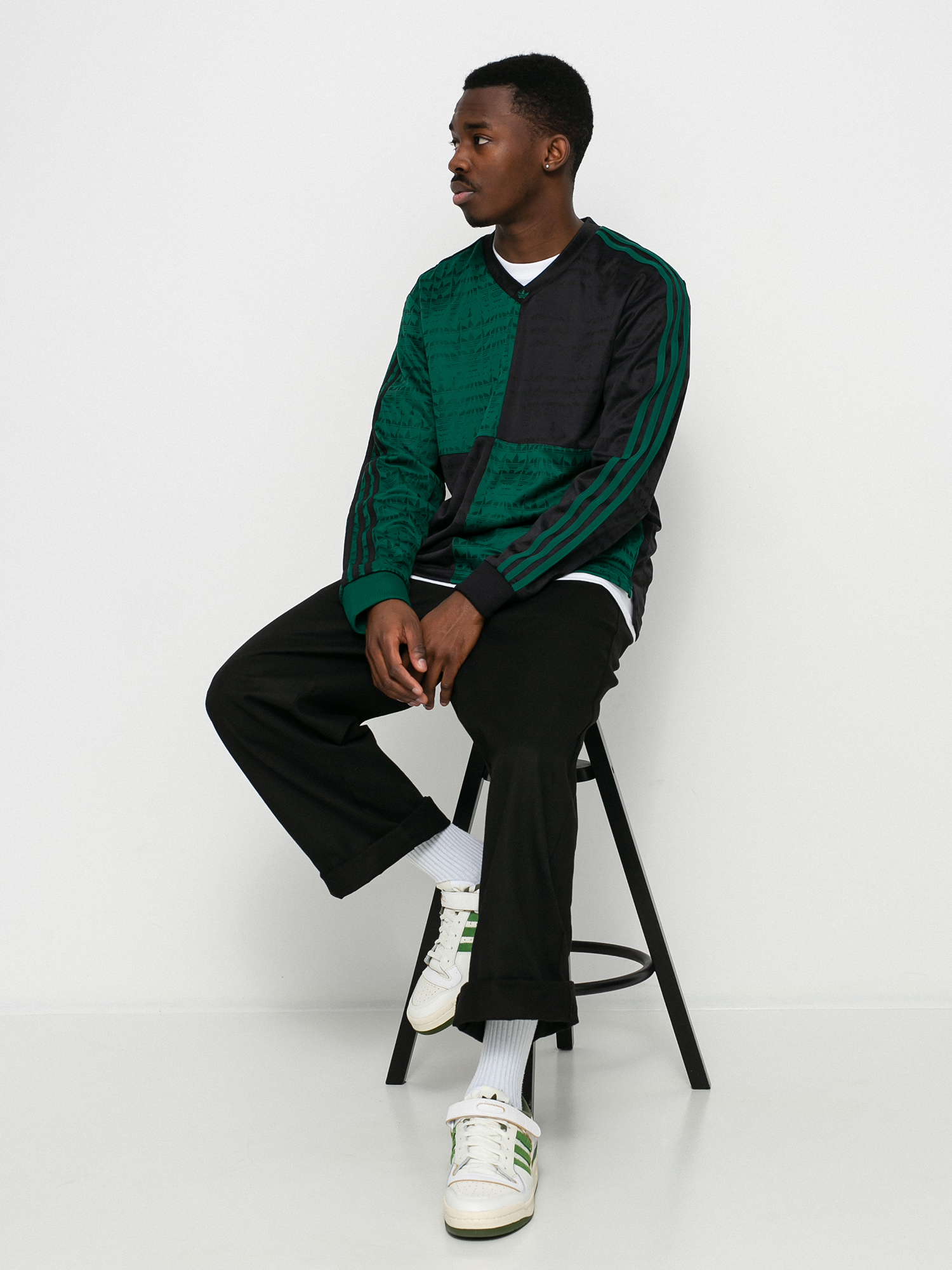Longsleeve adidas Ls Checker Jrsy (cgreen/black)
