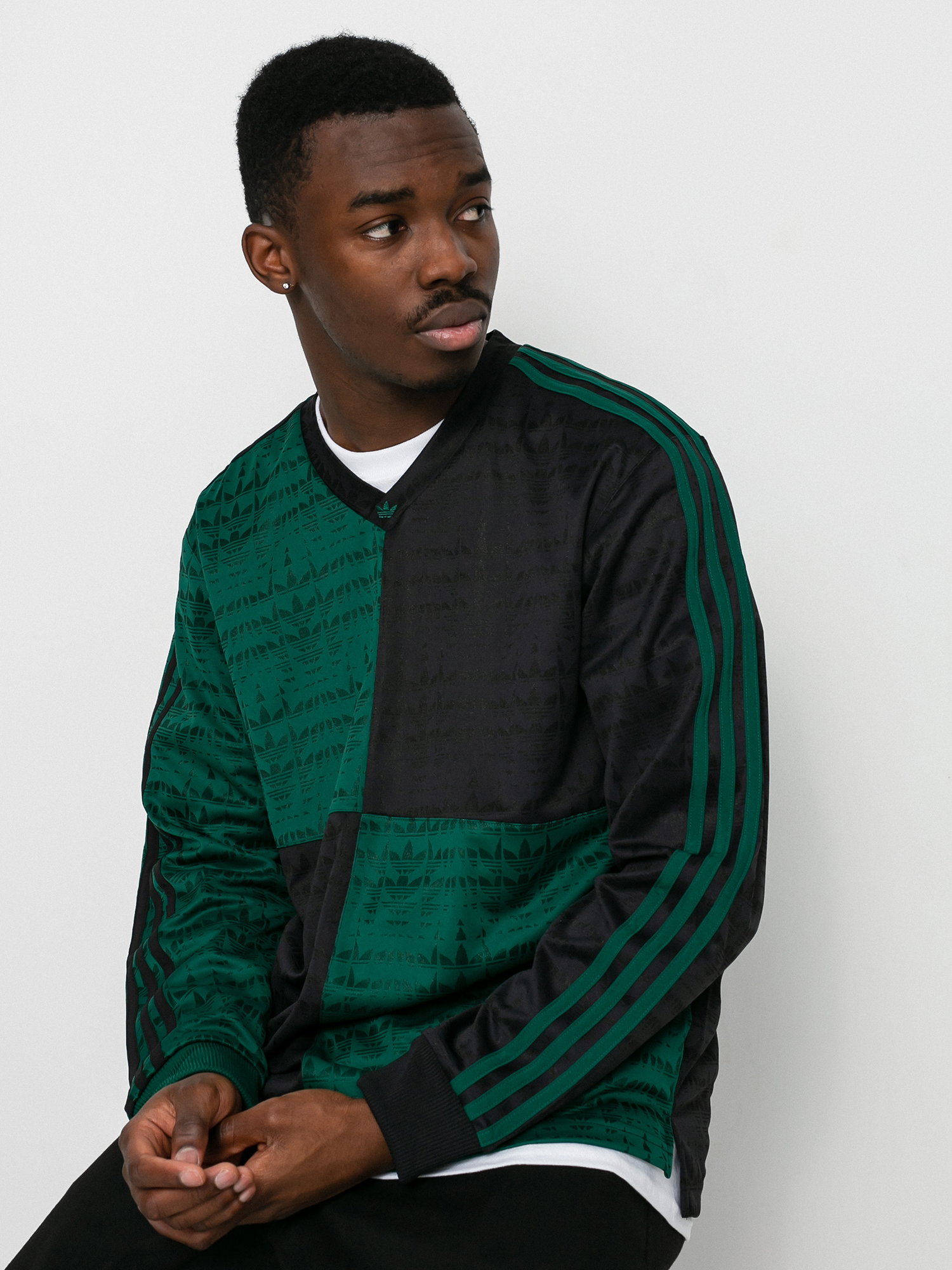 Longsleeve adidas Ls Checker Jrsy (cgreen/black)
