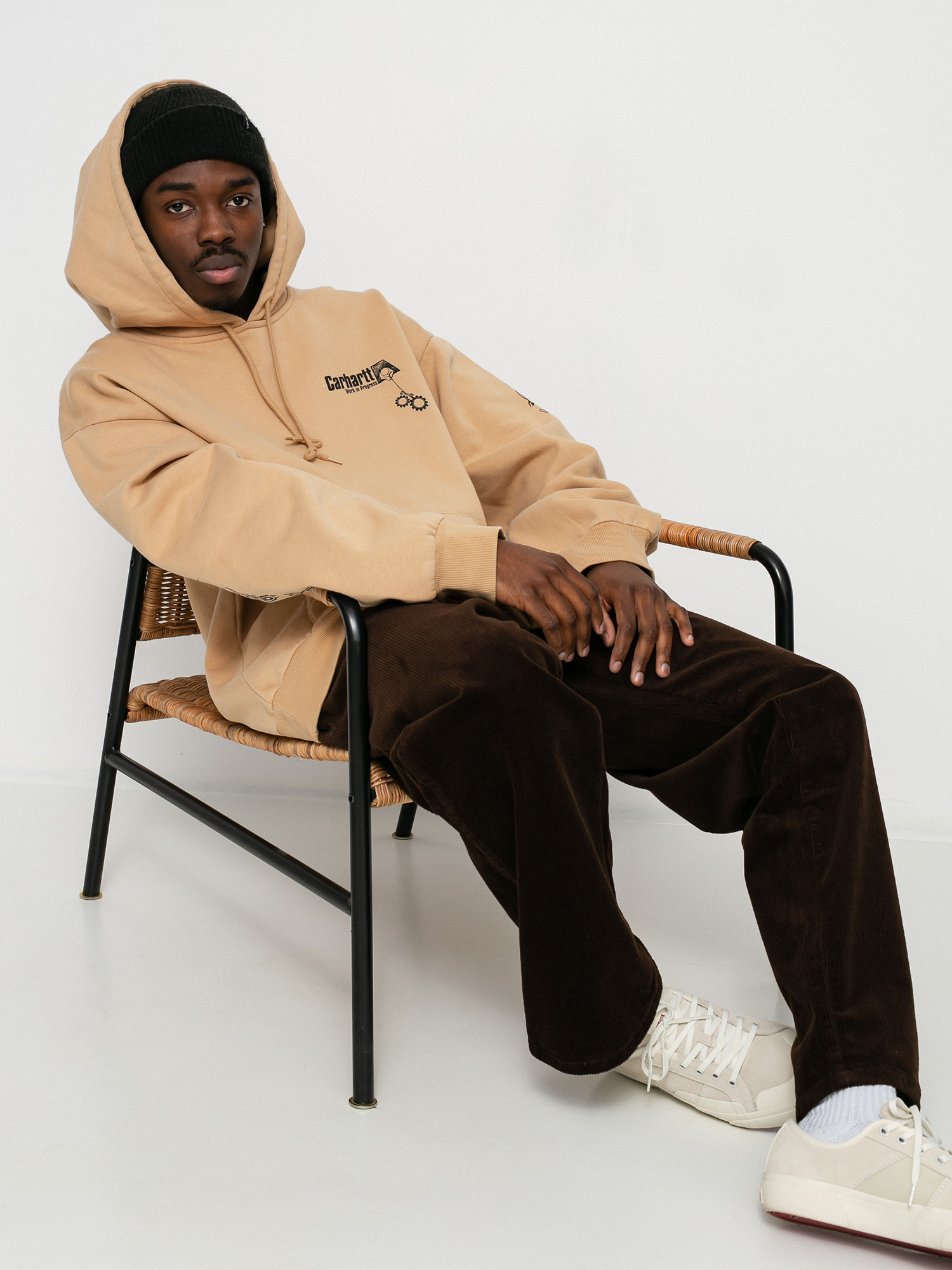 Bluza z kapturem Carhartt WIP Scramble HD (dusty h brown/black)