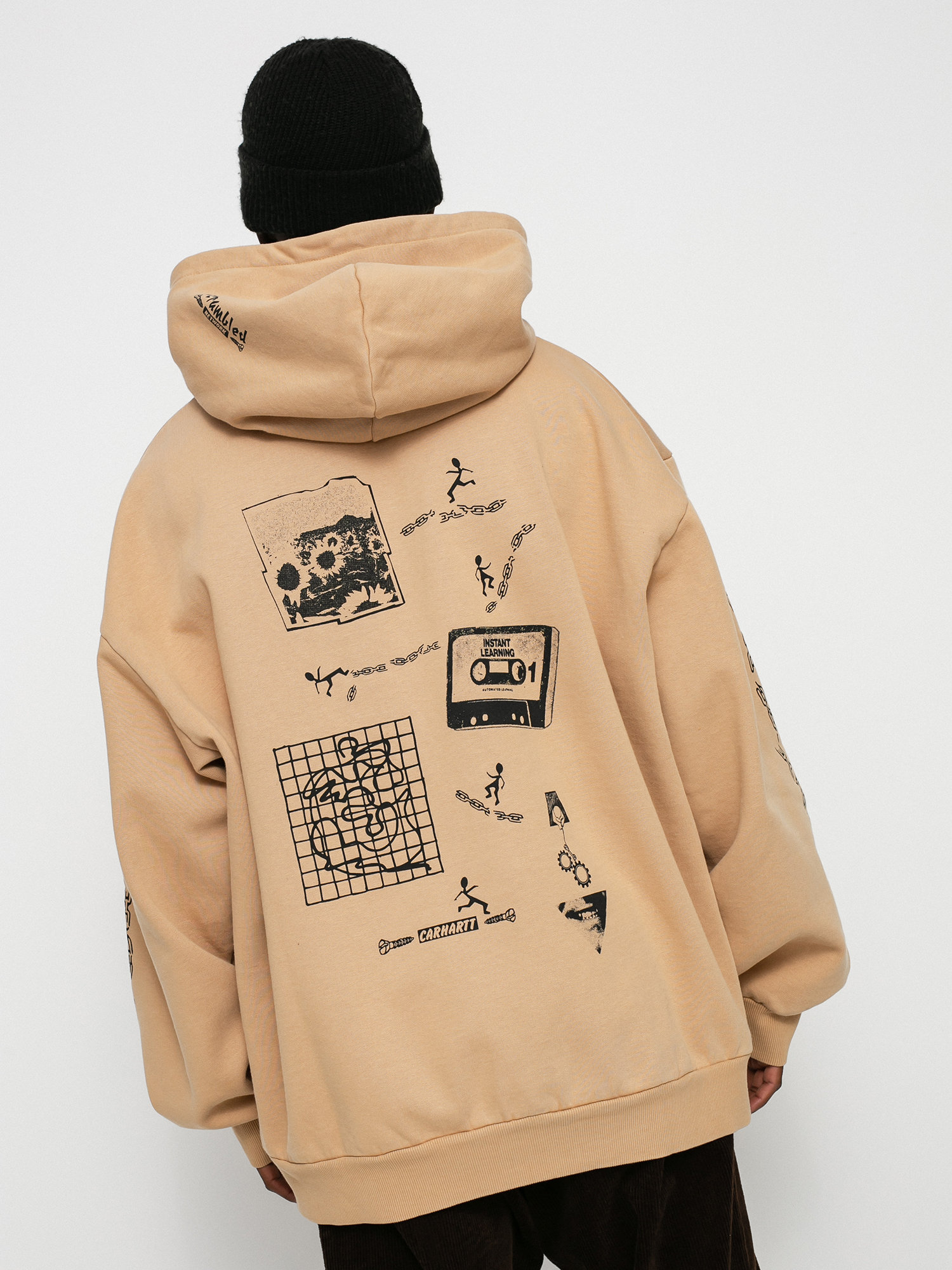 Bluza z kapturem Carhartt WIP Scramble HD (dusty h brown/black)