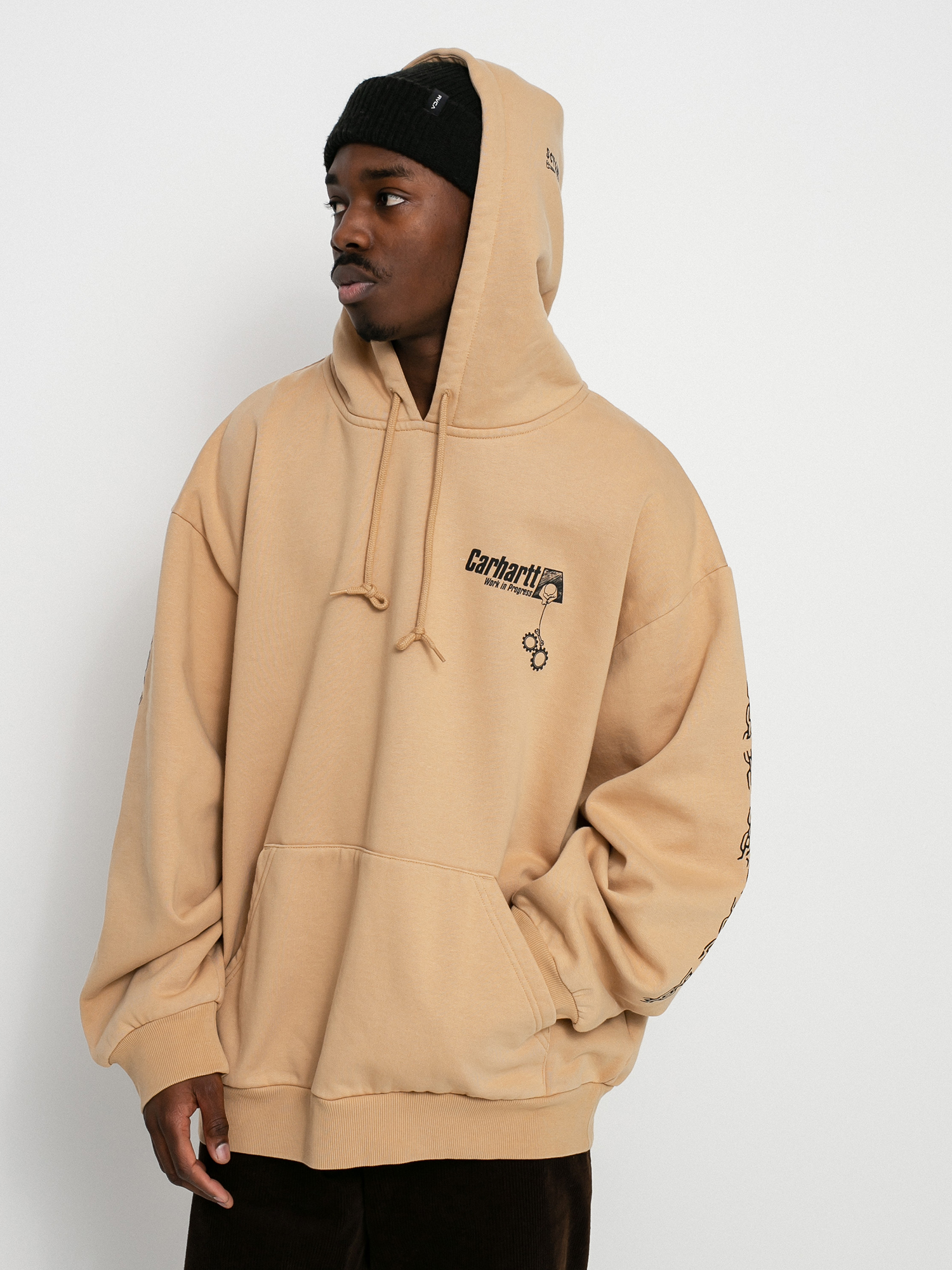 Bluza z kapturem Carhartt WIP Scramble HD (dusty h brown/black)