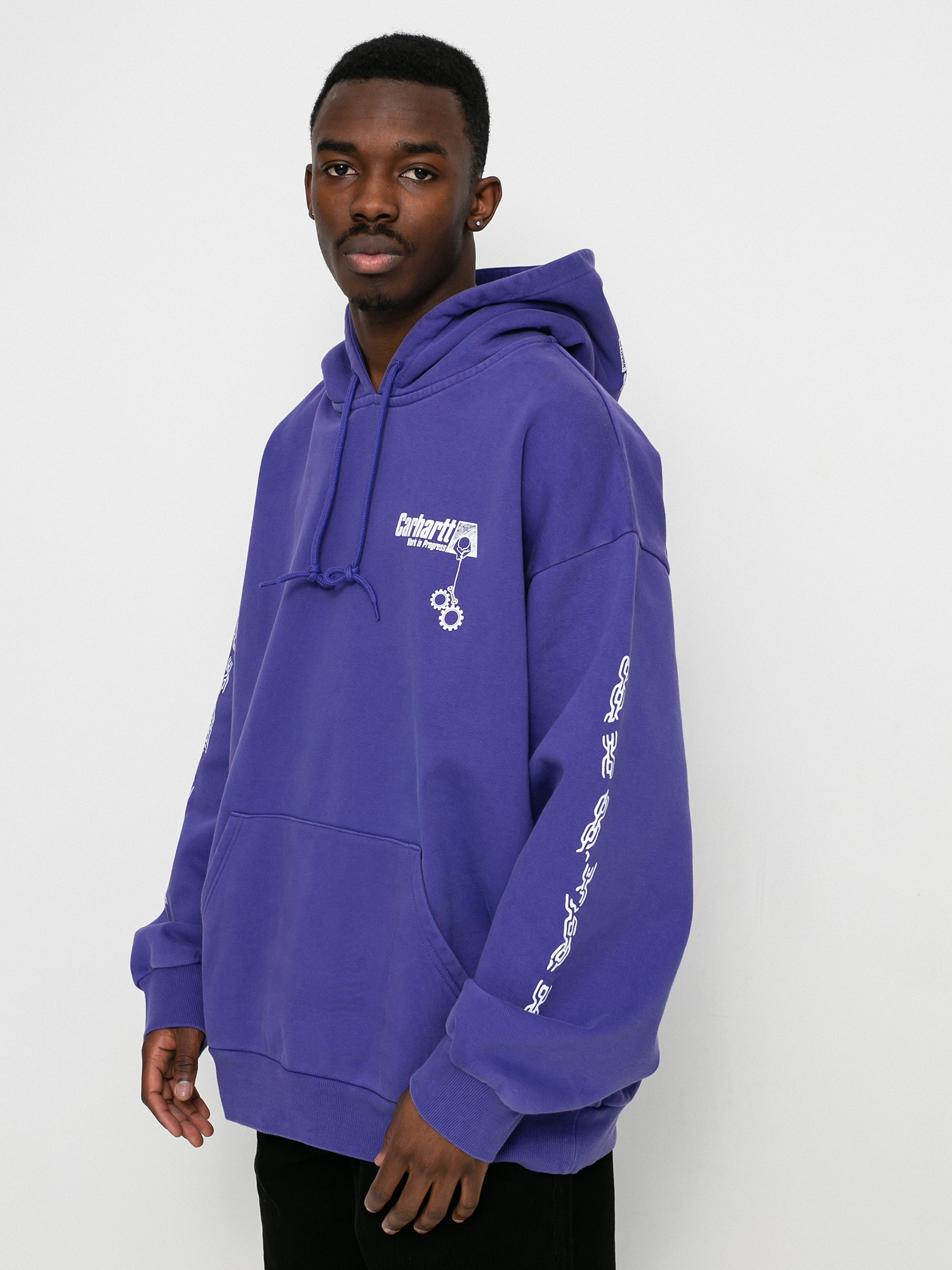 Bluza z kapturem Carhartt WIP Scramble HD (razzmic/white)