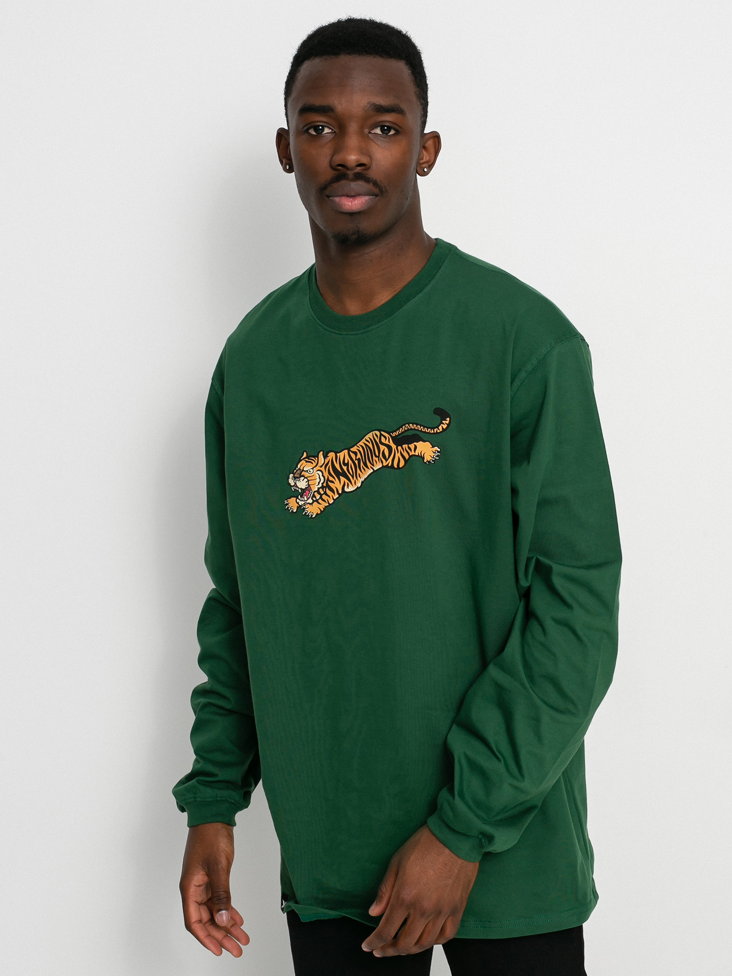 Longsleeve Nervous Tiger (dark green)