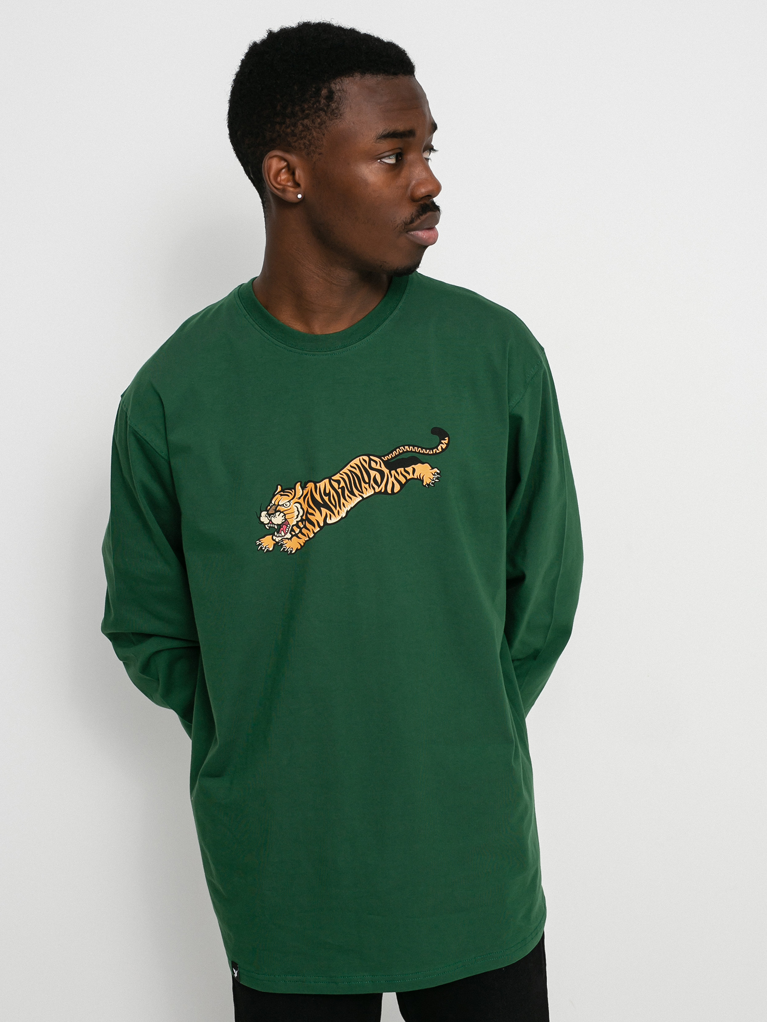 Longsleeve Nervous Tiger (dark green)