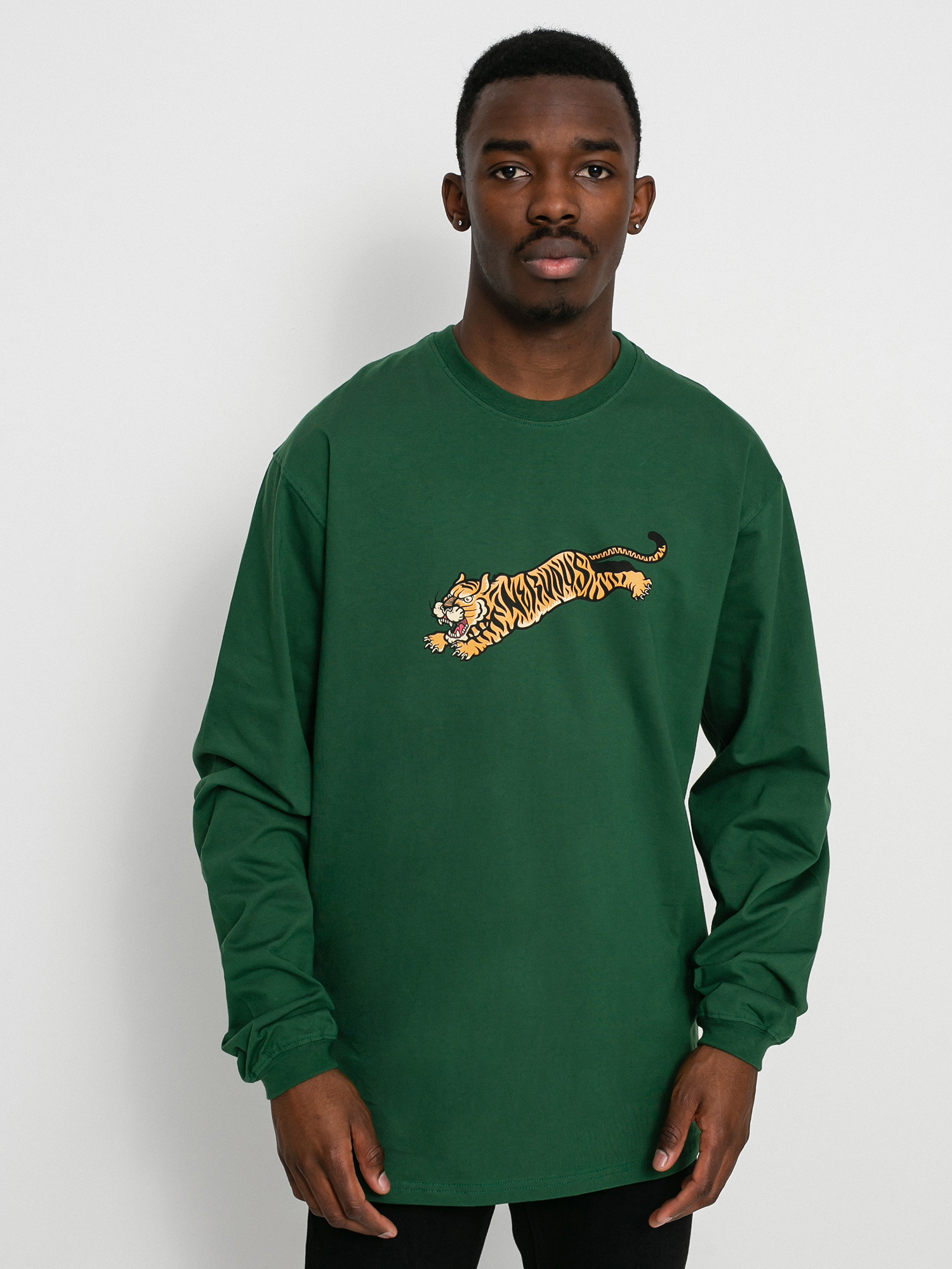 Longsleeve Nervous Tiger (dark green)