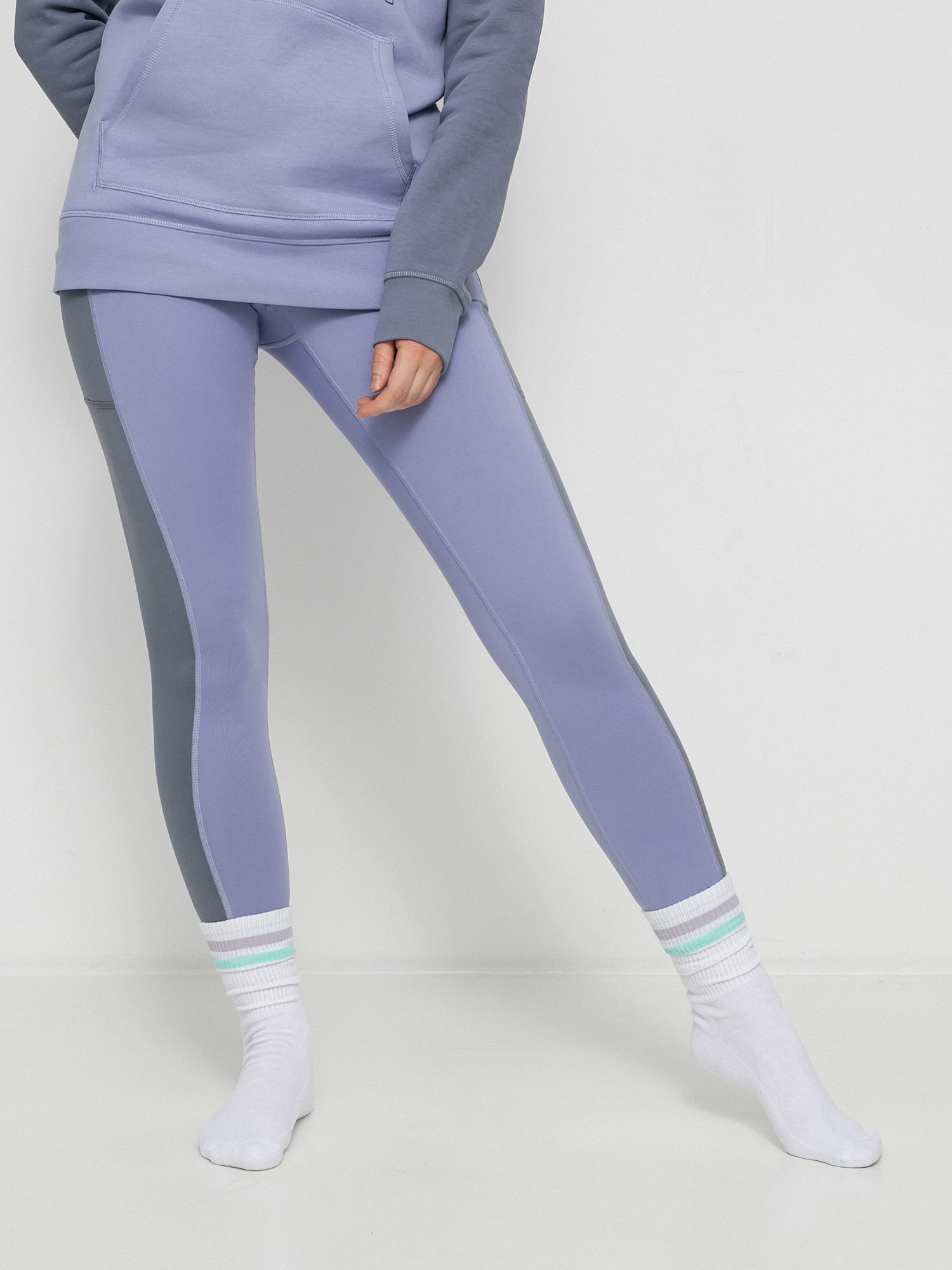 Damskie Legginsy aktywne Burton Midweight X Base Layers (folkstone gray/foxglove violet)