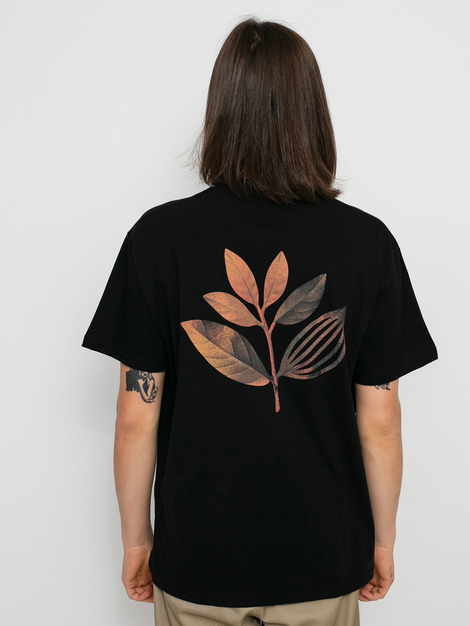 T-shirt Magenta Fall Leaf (black)