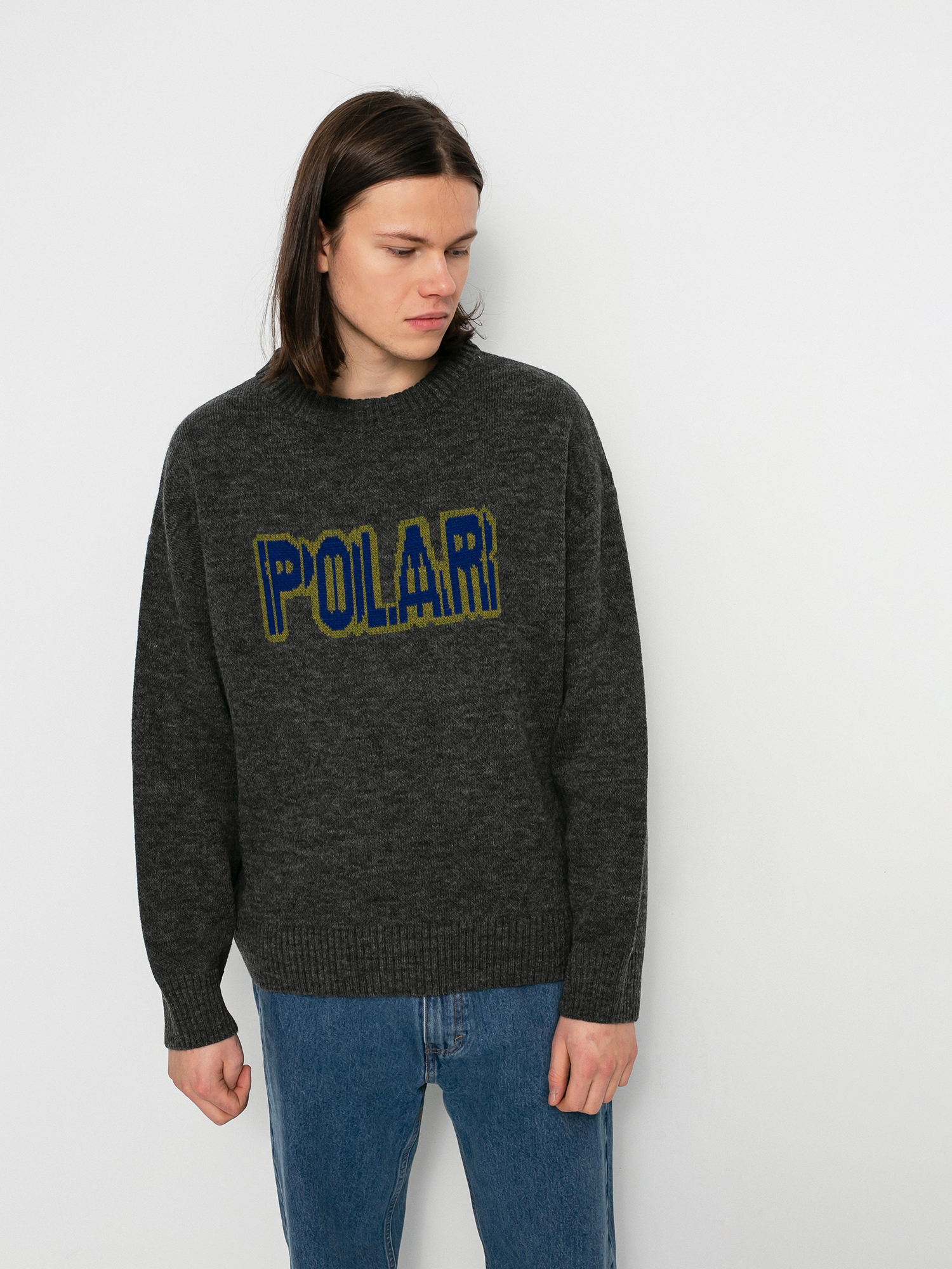 Sweter Polar Skate Earthquake Logo Knit (grey)