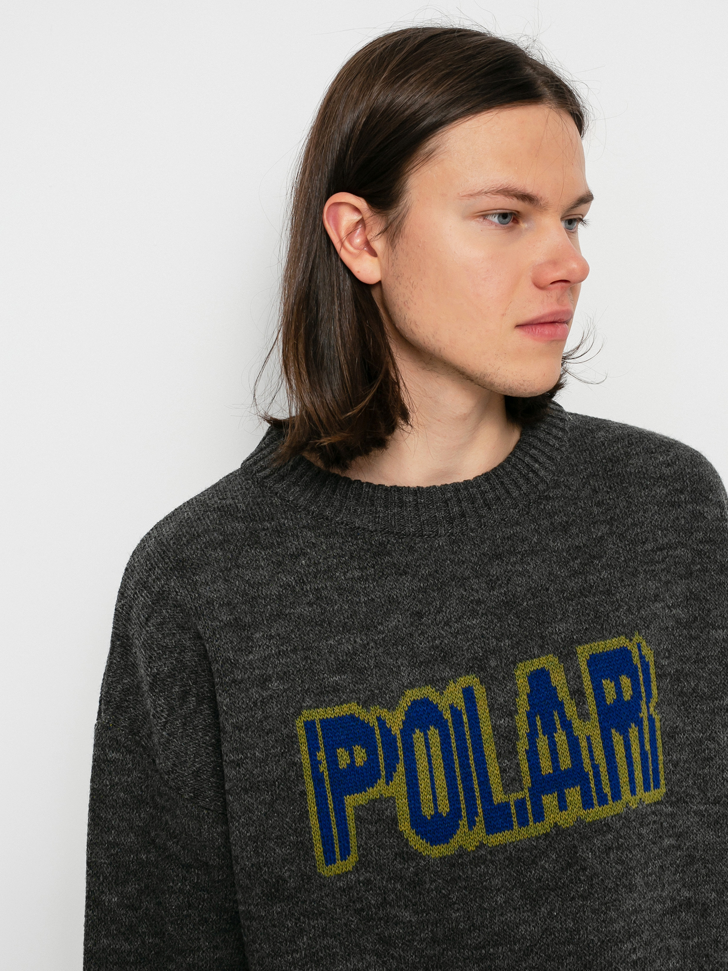 Sweter Polar Skate Earthquake Logo Knit (grey)