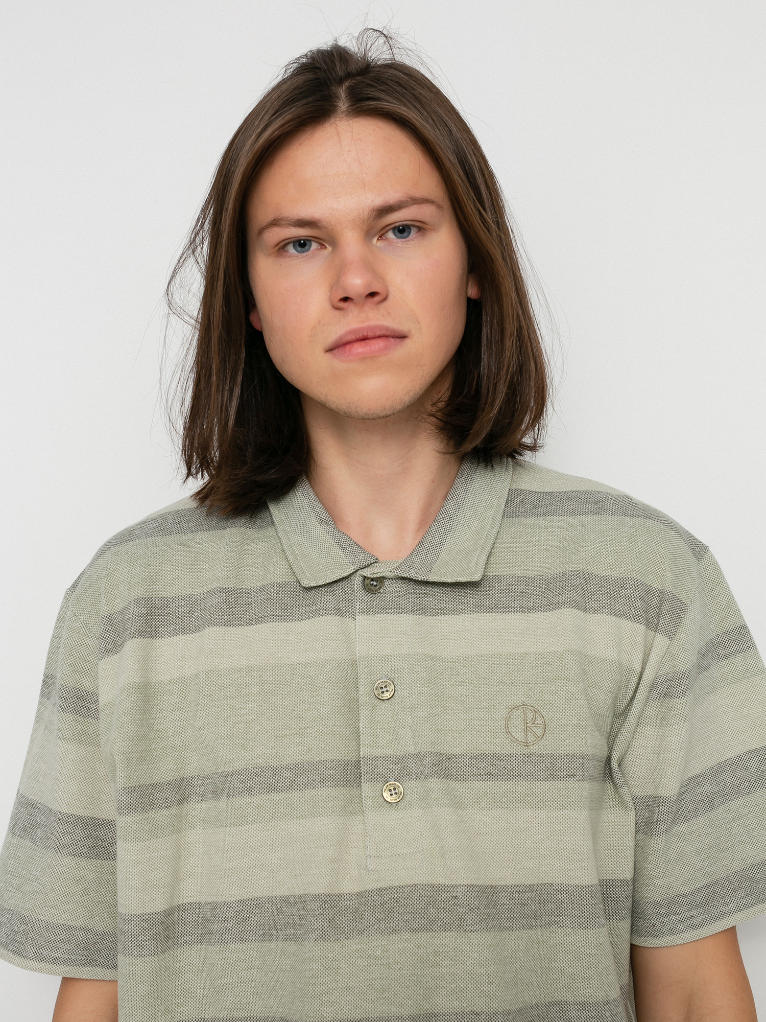 Polo Polar Skate Multistripe (soft green)