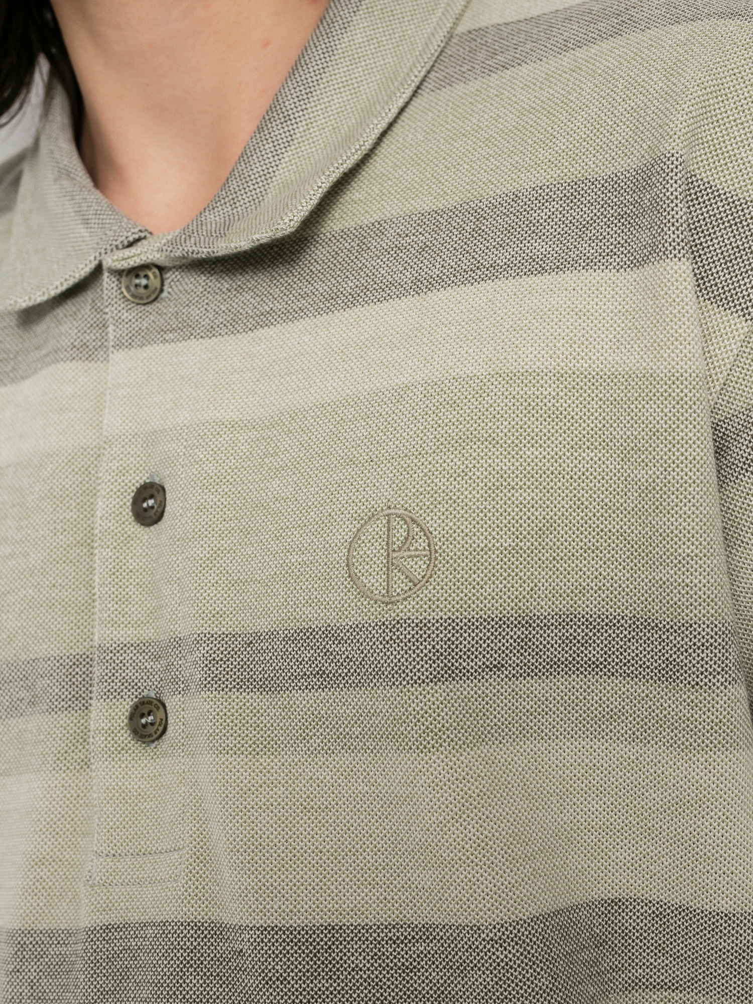 Polo Polar Skate Multistripe (soft green)
