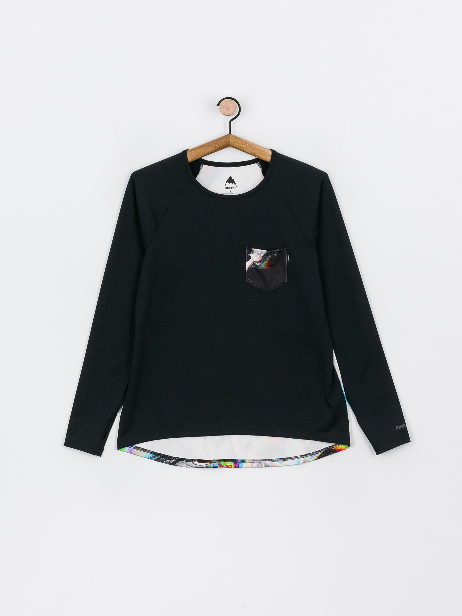 Damski Longsleeve aktywny Burton Roadie Base Layer Tech (true black/maalavidaa)