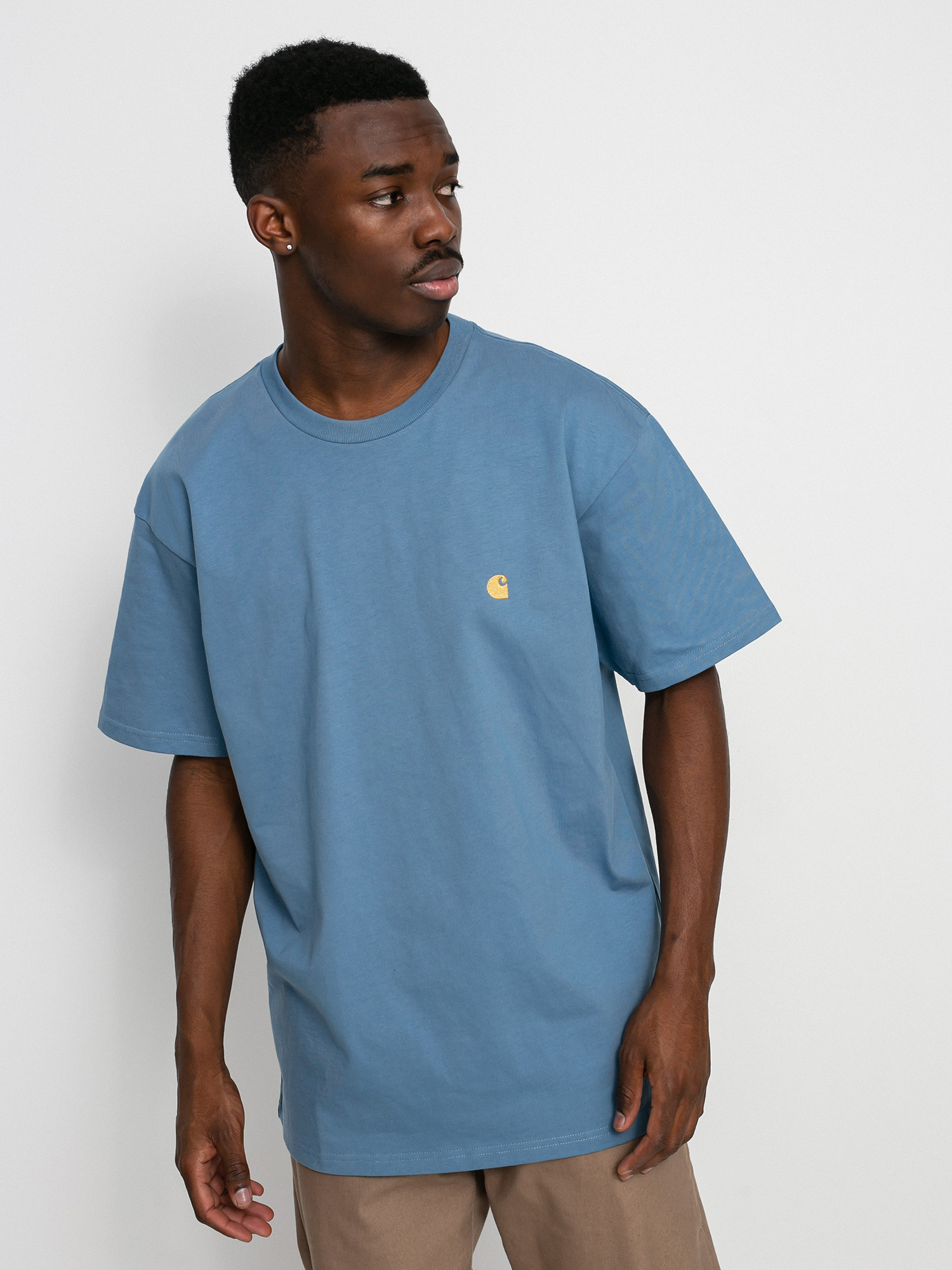 T-shirt Carhartt WIP Chase (icy water/gold)