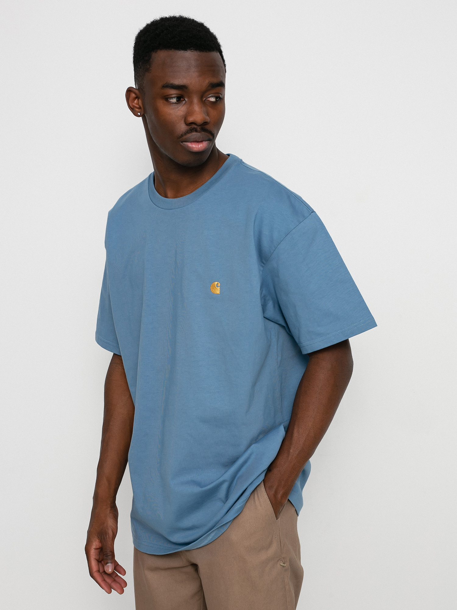 T-shirt Carhartt WIP Chase (icy water/gold)