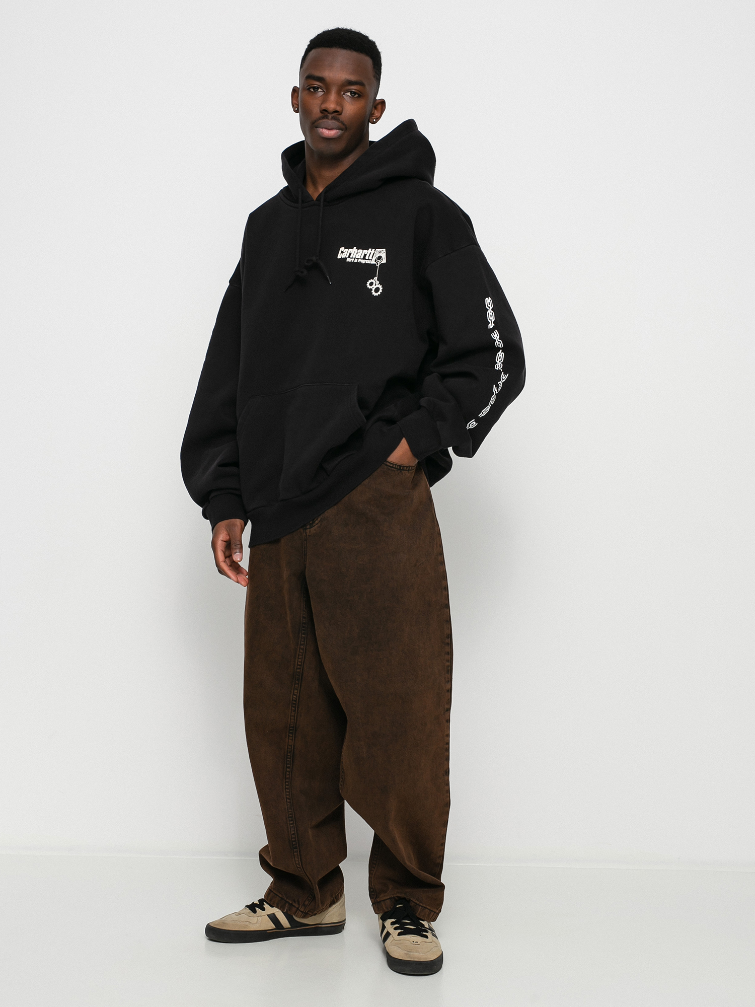Bluza z kapturem Carhartt WIP Scramble HD (black/white)