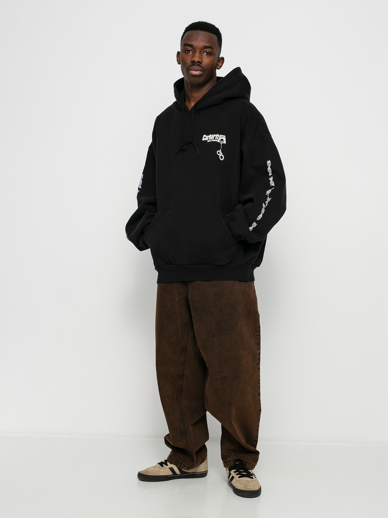 Bluza z kapturem Carhartt WIP Scramble HD (black/white)