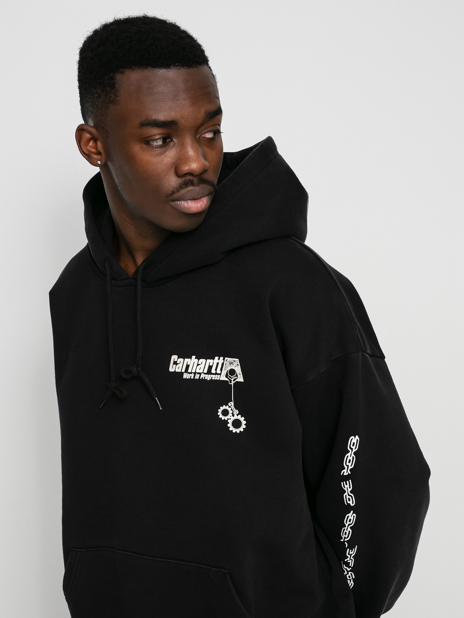 Bluza z kapturem Carhartt WIP Scramble HD (black/white)