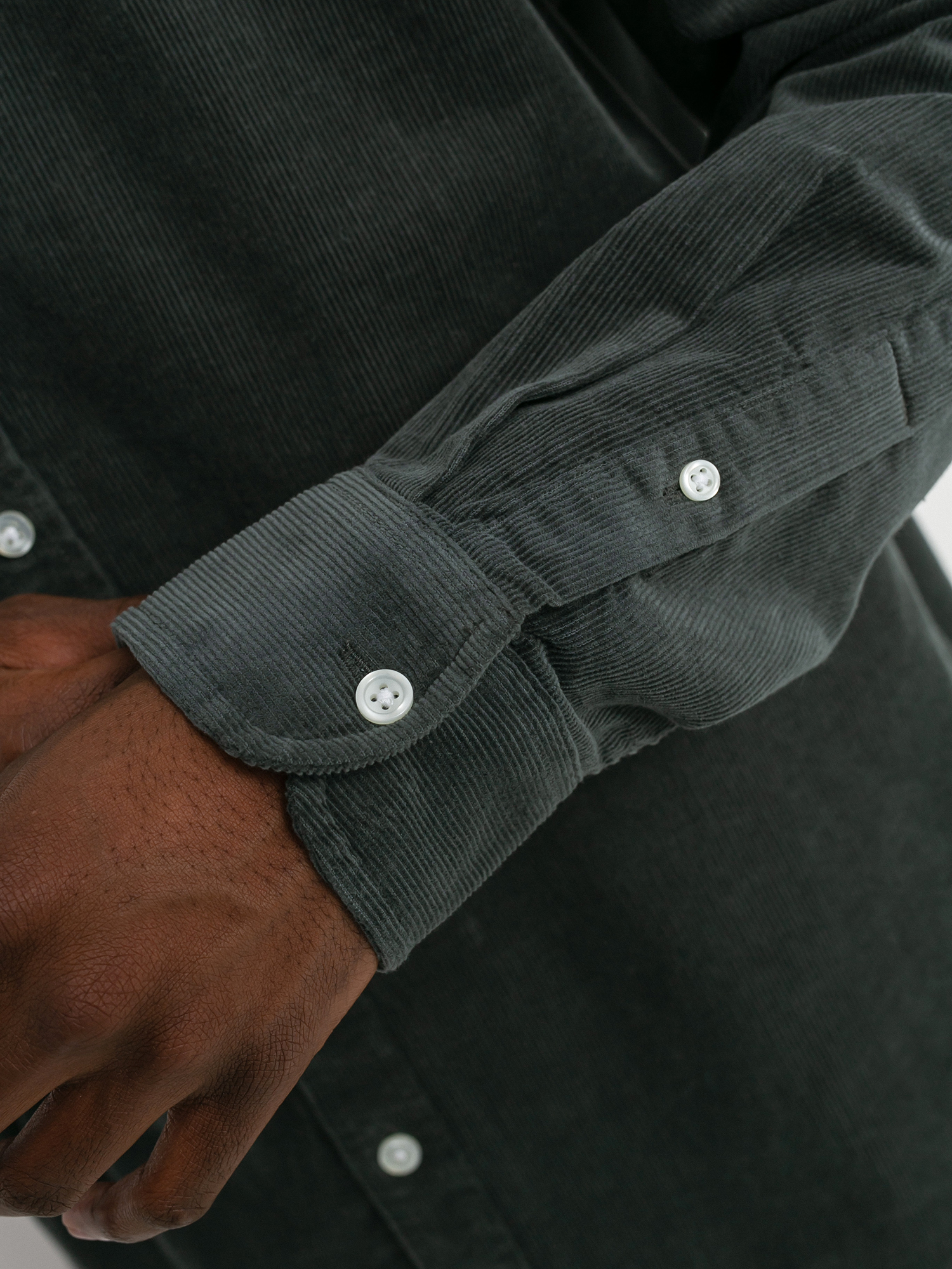 Koszula Carhartt WIP Madison Fine Cord (hemlock green/white)