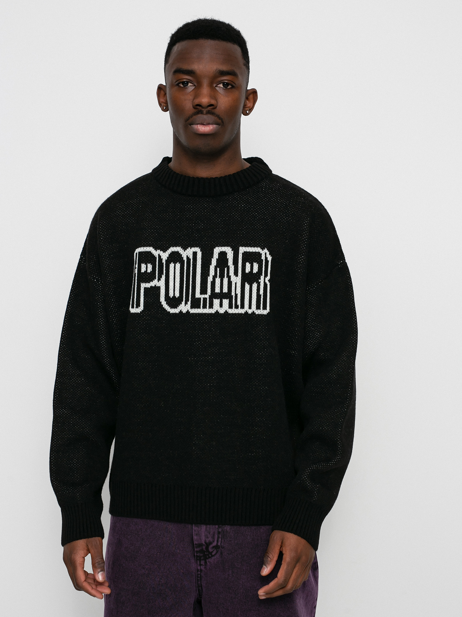 Sweter Polar Skate Earthquake Logo Knit (black)