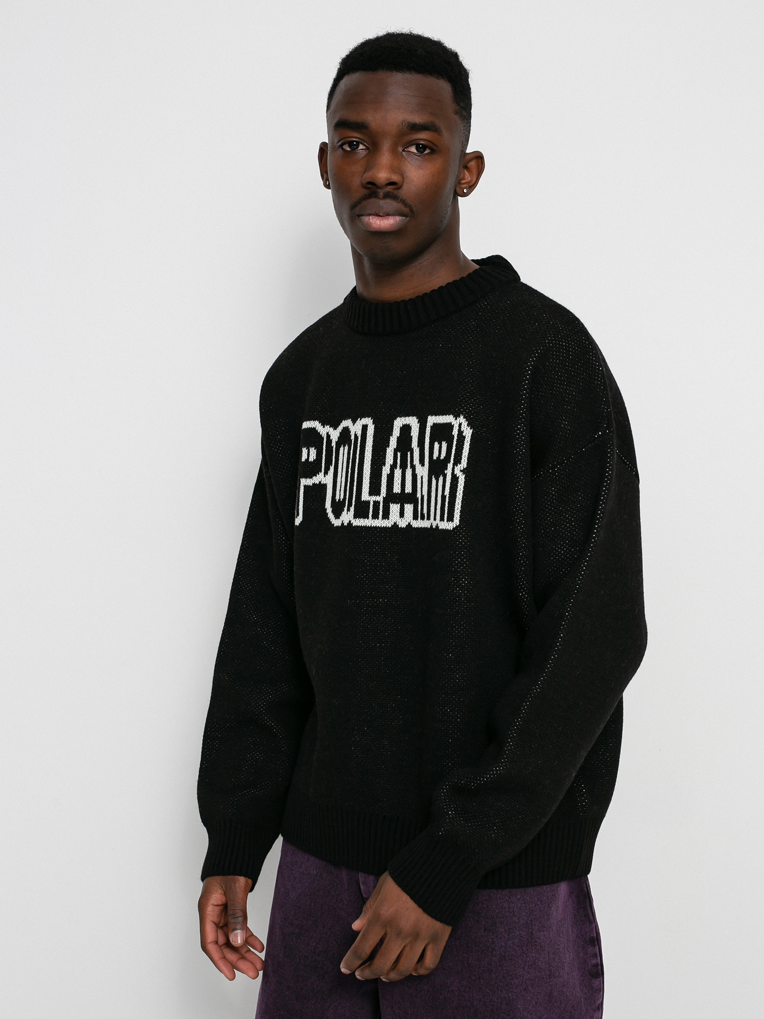 Sweter Polar Skate Earthquake Logo Knit (black)
