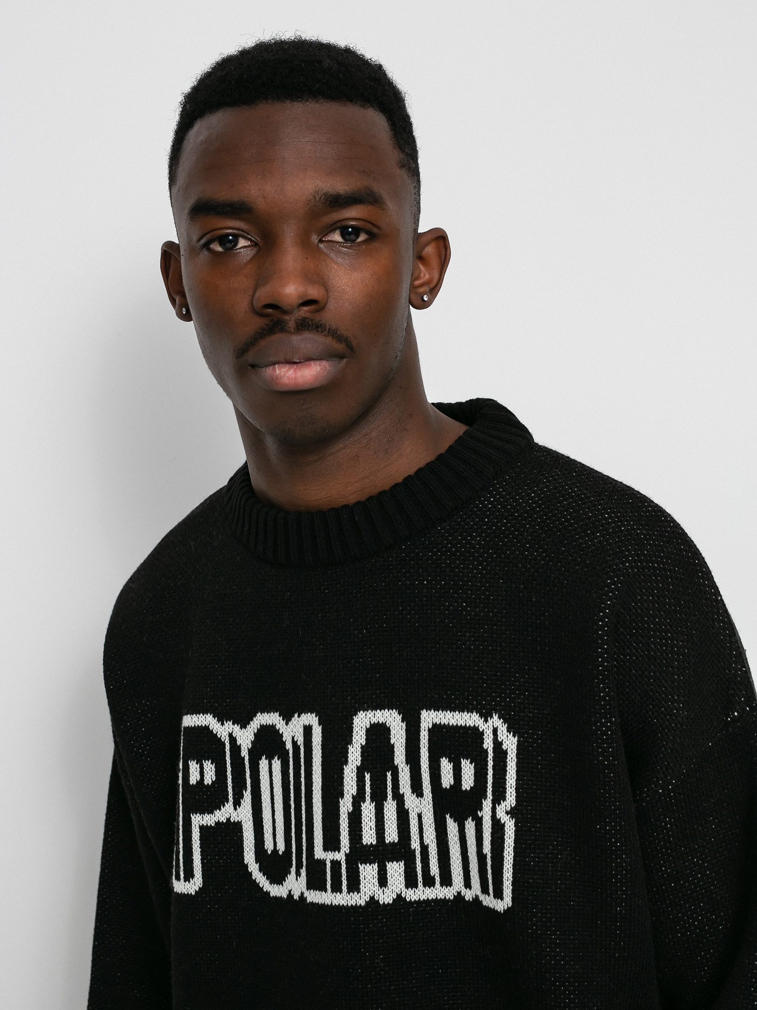 Sweter Polar Skate Earthquake Logo Knit (black)