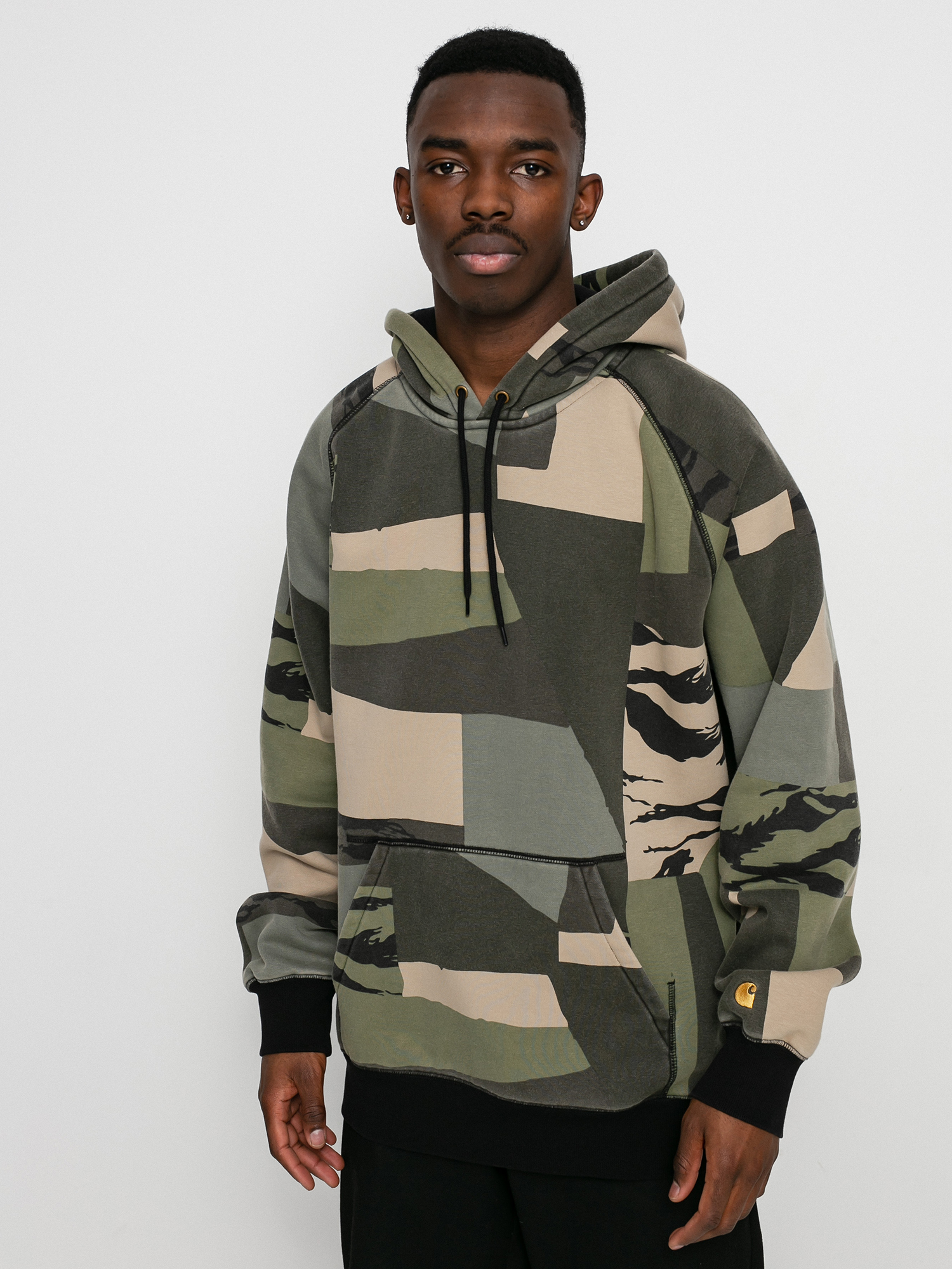 Bluza z kapturem Carhartt WIP Chase HD (camo mend/gold)