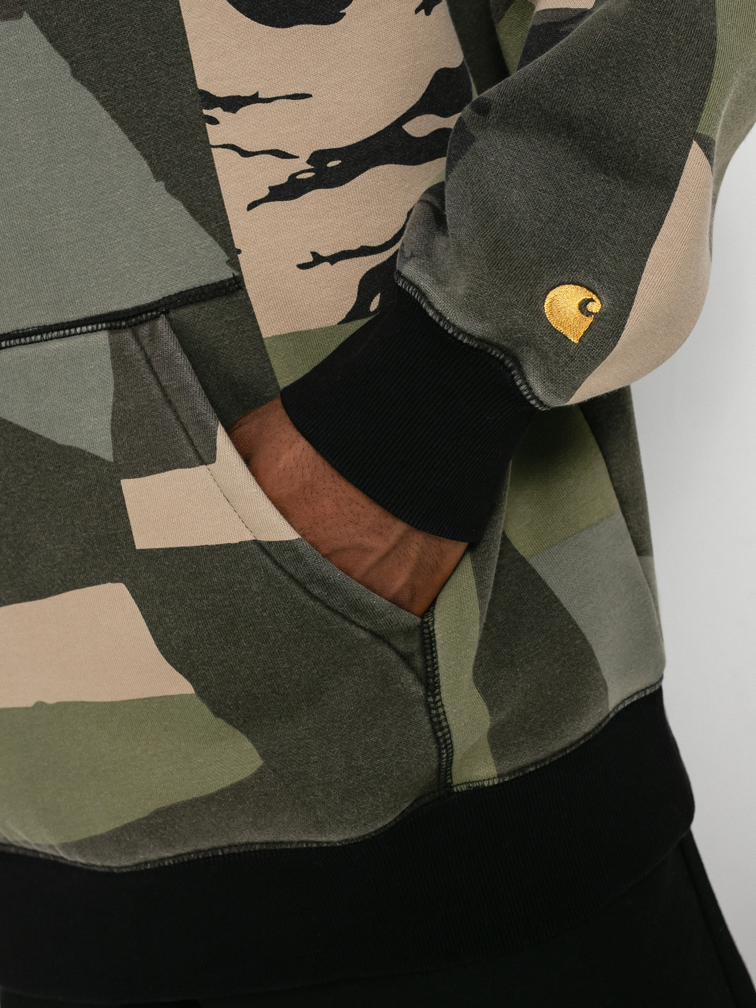 Bluza z kapturem Carhartt WIP Chase HD (camo mend/gold)