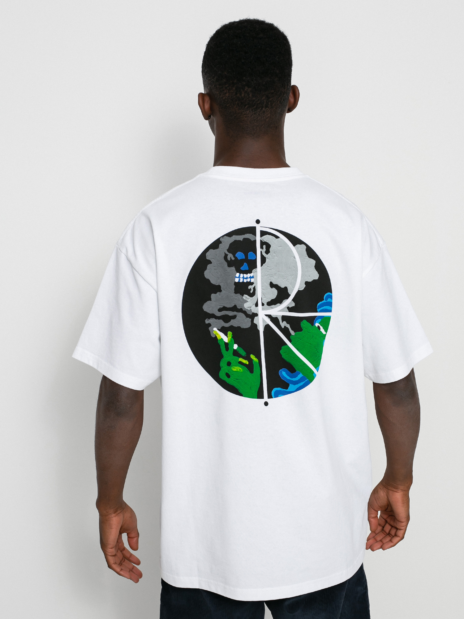 T-shirt Polar Skate Smoking Lady Fill Logo (white)