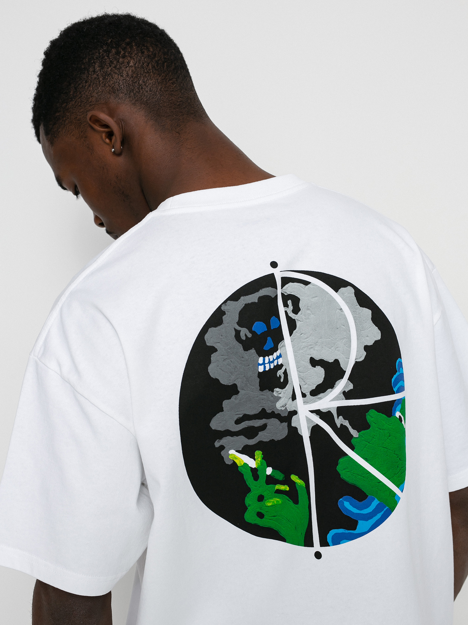 T-shirt Polar Skate Smoking Lady Fill Logo (white)