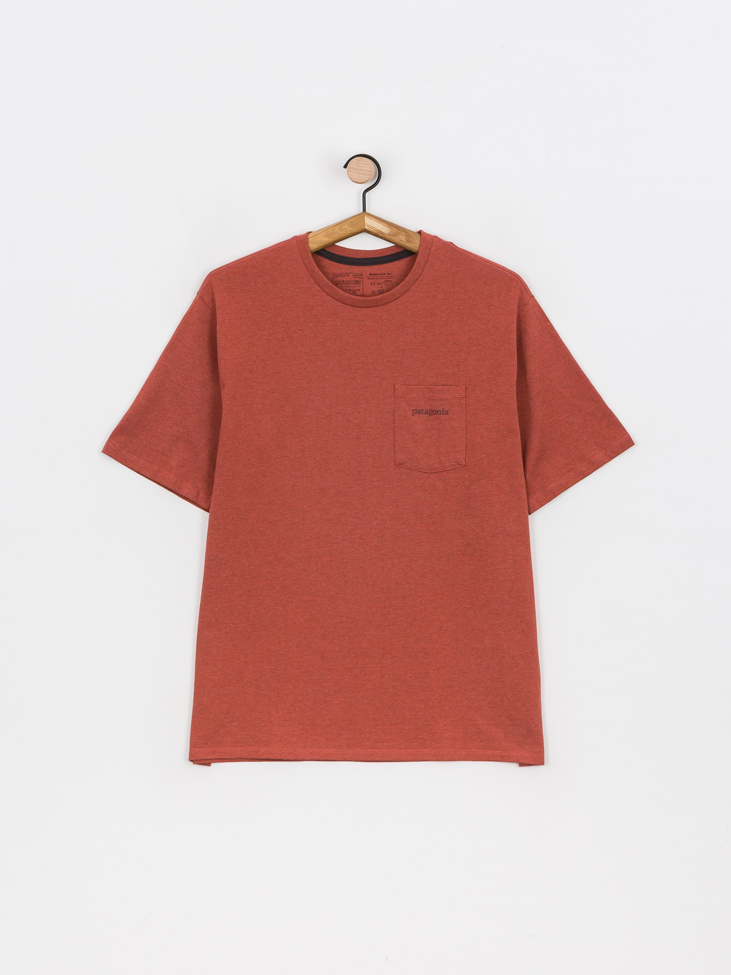 T-shirt Patagonia Line Logo Ridge Pocket Responsibili (rosehip)