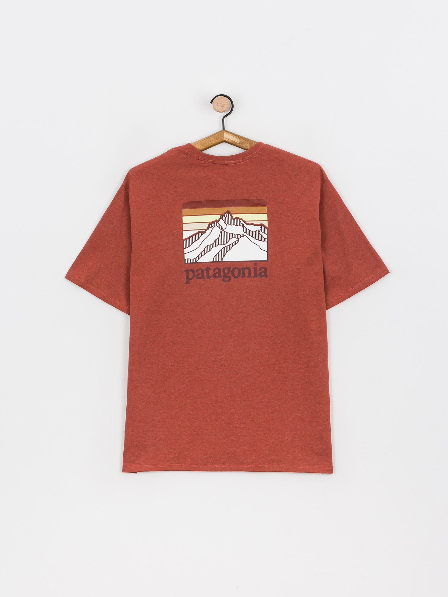 T-shirt Patagonia Line Logo Ridge Pocket Responsibili (rosehip)
