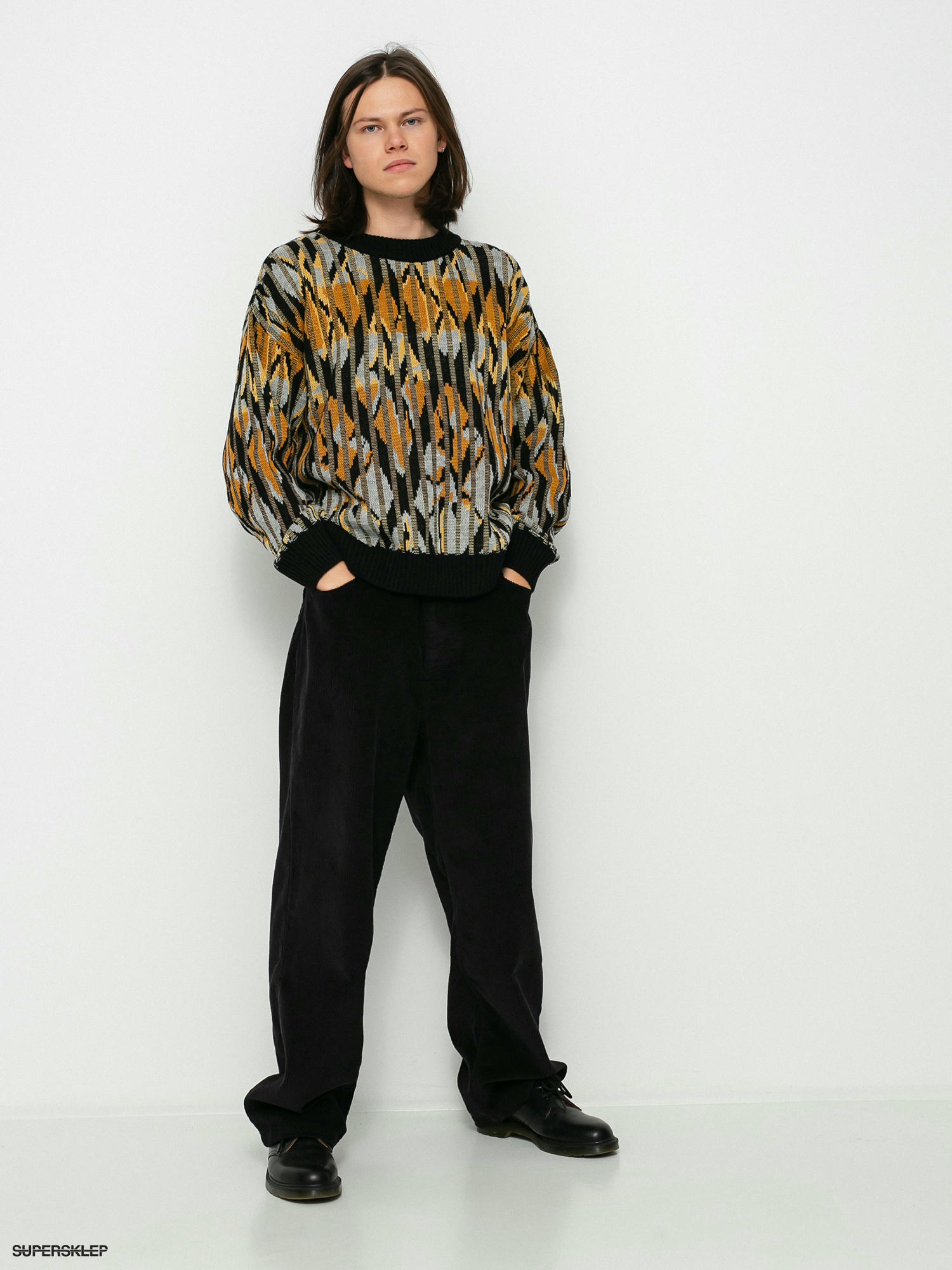 Sweter Polar Skate Paul Knit (black/yellow)