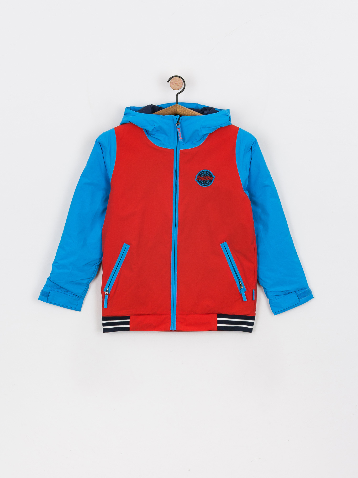Kurtka snowboardowa Burton Game Day JR (fiesta red/dresden blue)