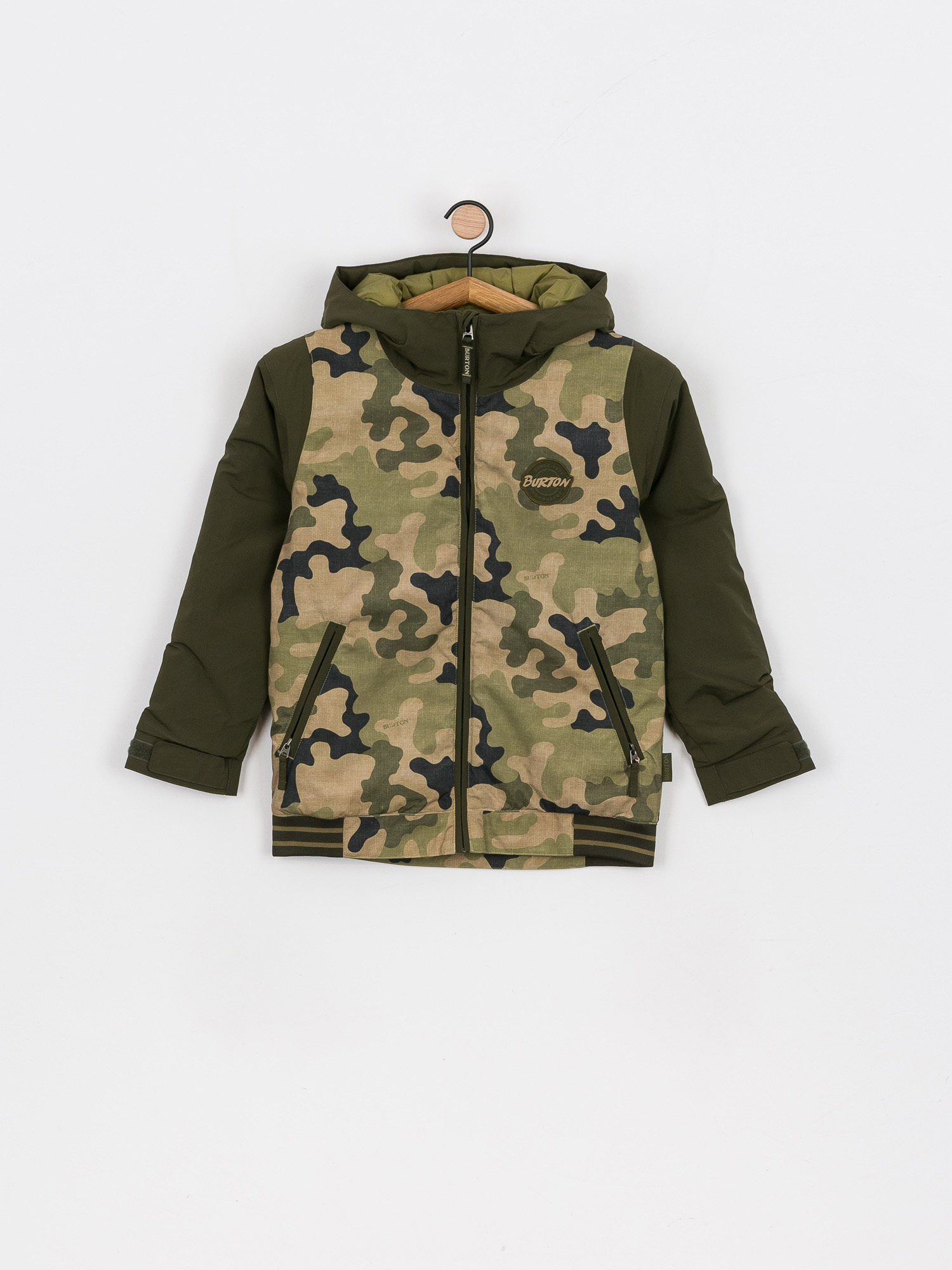 Kurtka snowboardowa Burton Game Day JR (martini olive terra camo/forest night)