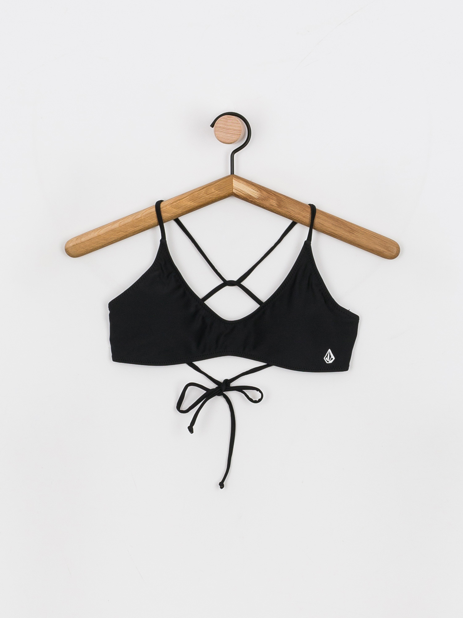 Góra od bikini Volcom Simply Solid Scoop Wmn (black)