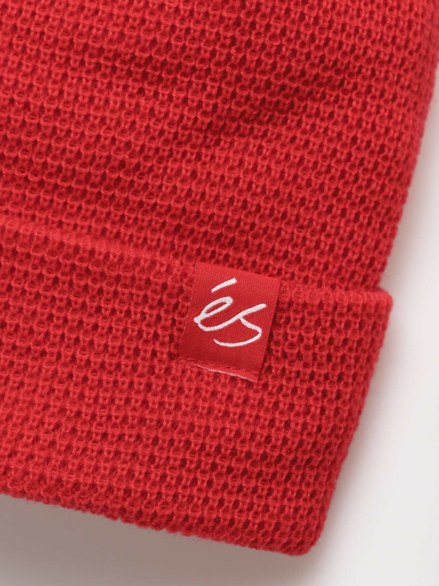 Czapka zimowa eS Es Script Waffle Knit (red)
