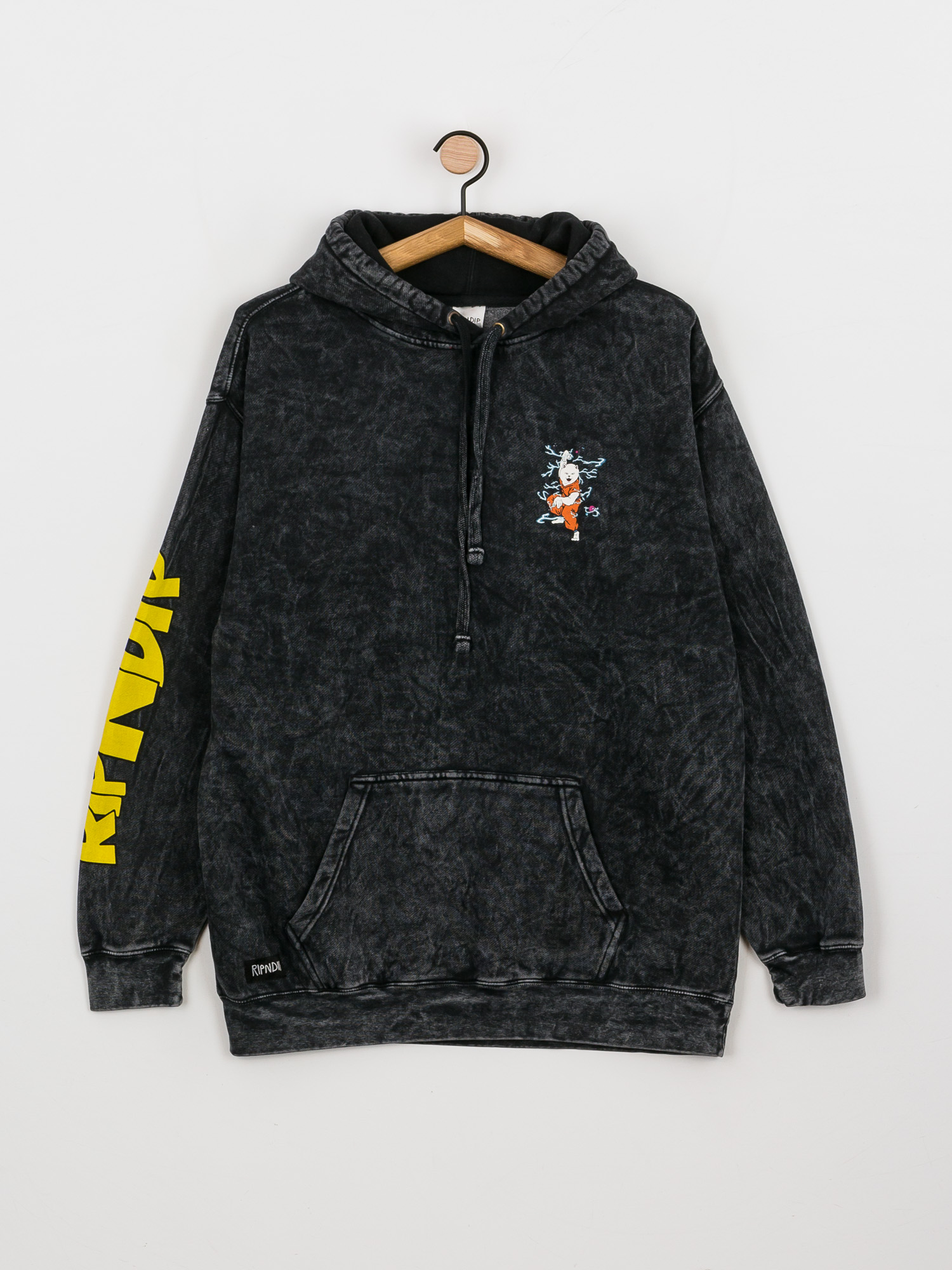 Bluza z kapturem RipNDip Super Sanerm HD (black mineral wash)