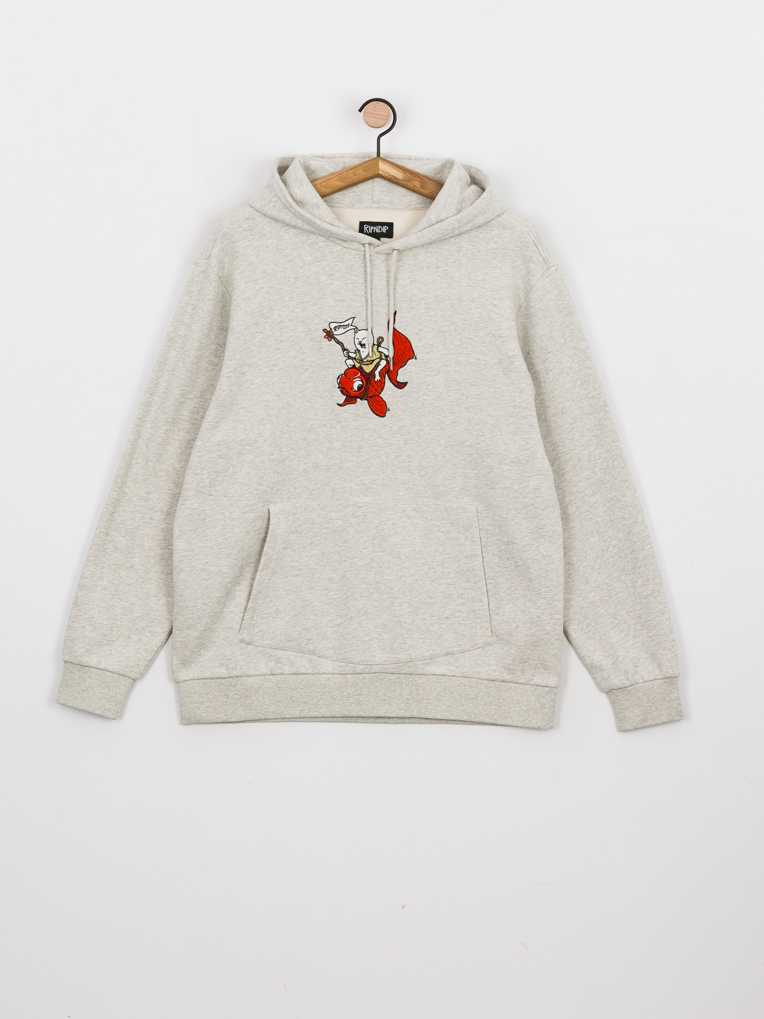 Bluza z kapturem RipNDip Master Nermal San HD (ash heather)