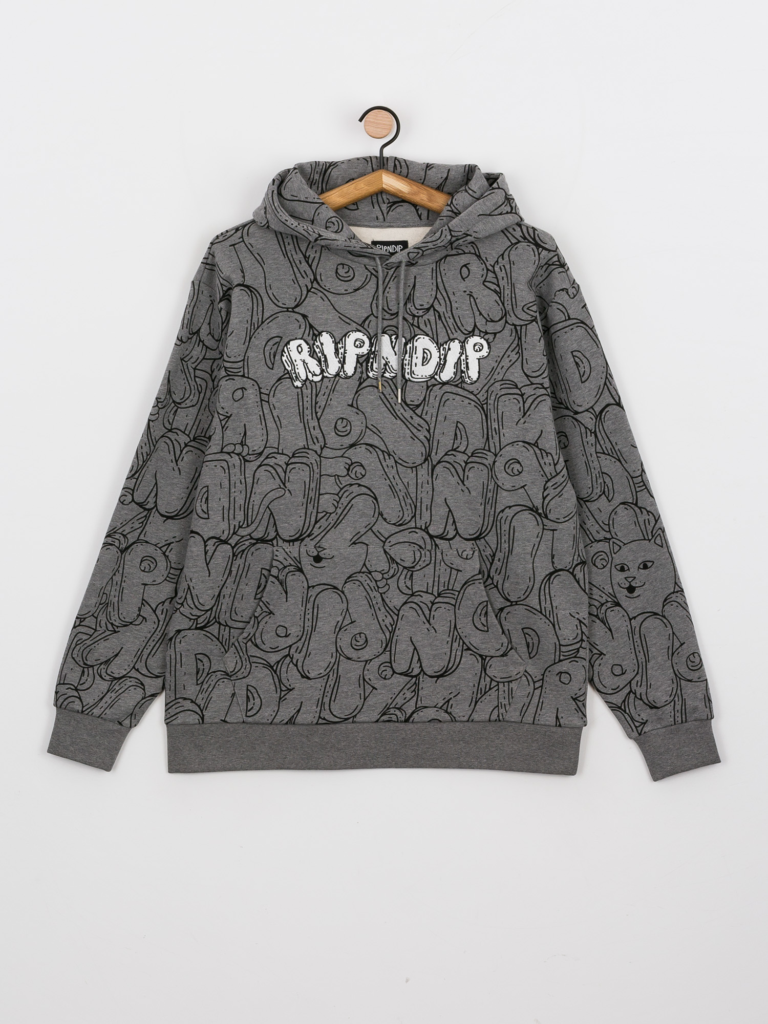 Bluza z kapturem RipNDip Bubble Bobble HD (charcoal heather)