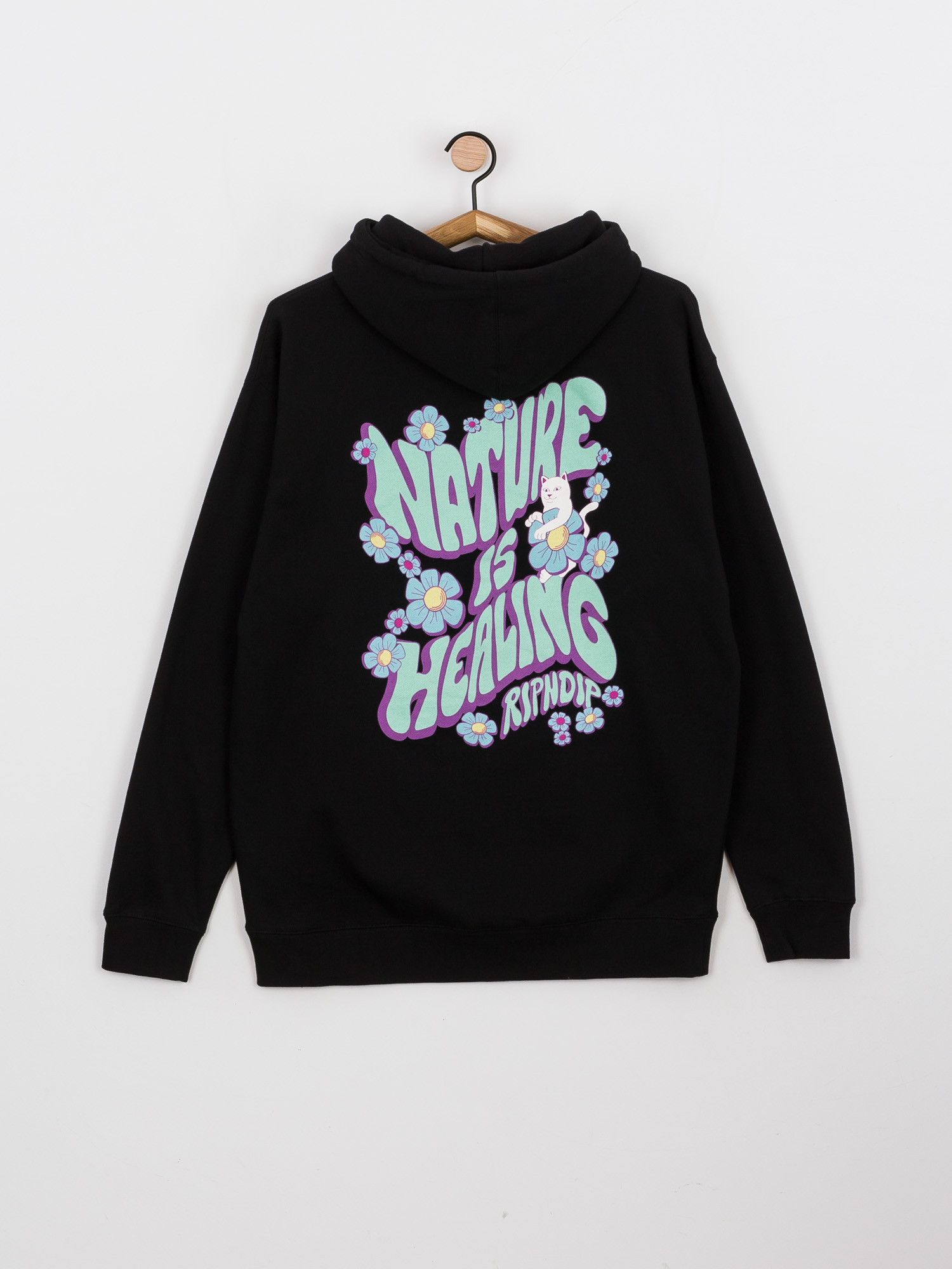 Bluza z kapturem RipNDip Nature Is Healing HD (black)