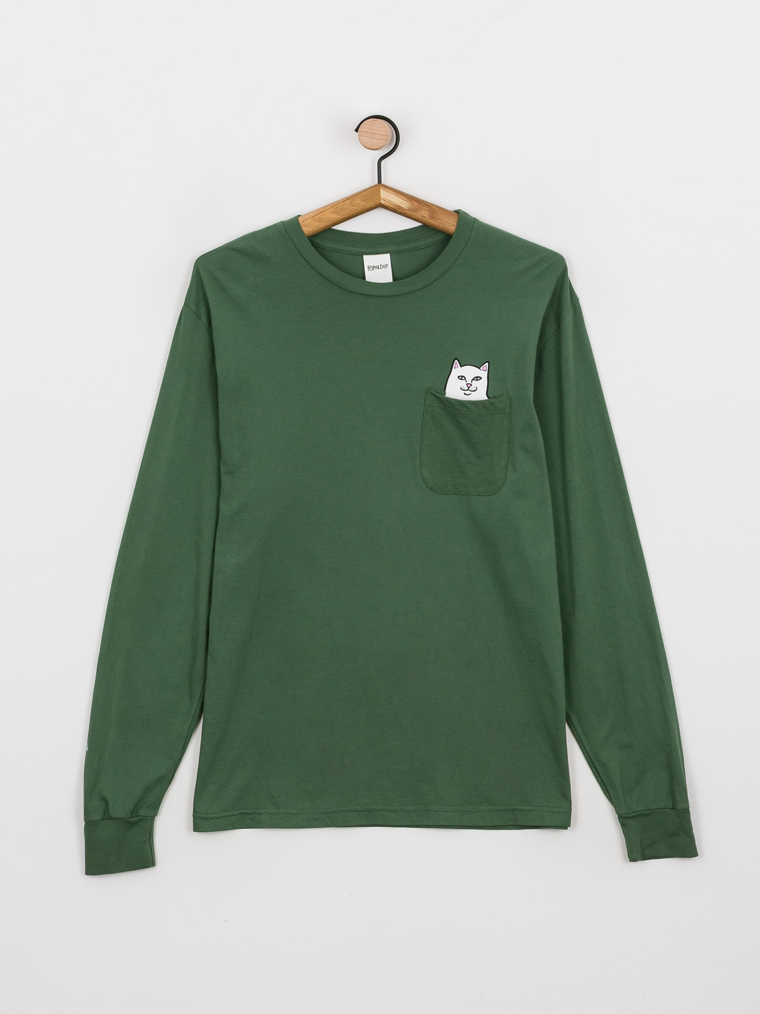 Longsleeve RipNDip Lord Nermal (dark olive)