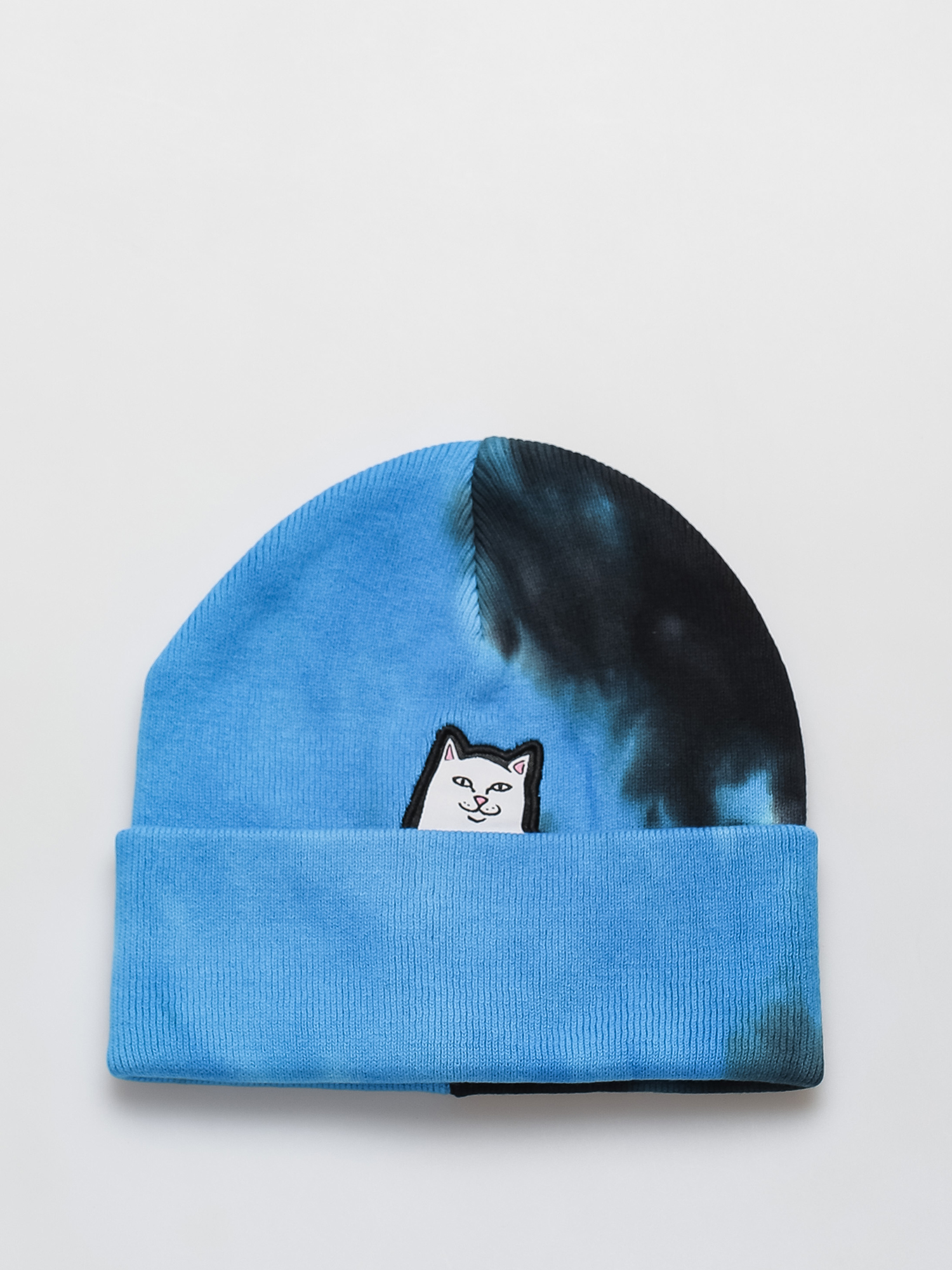 Czapka zimowa RipNDip Lord Nermal Tie Dye (black/blue half dye)