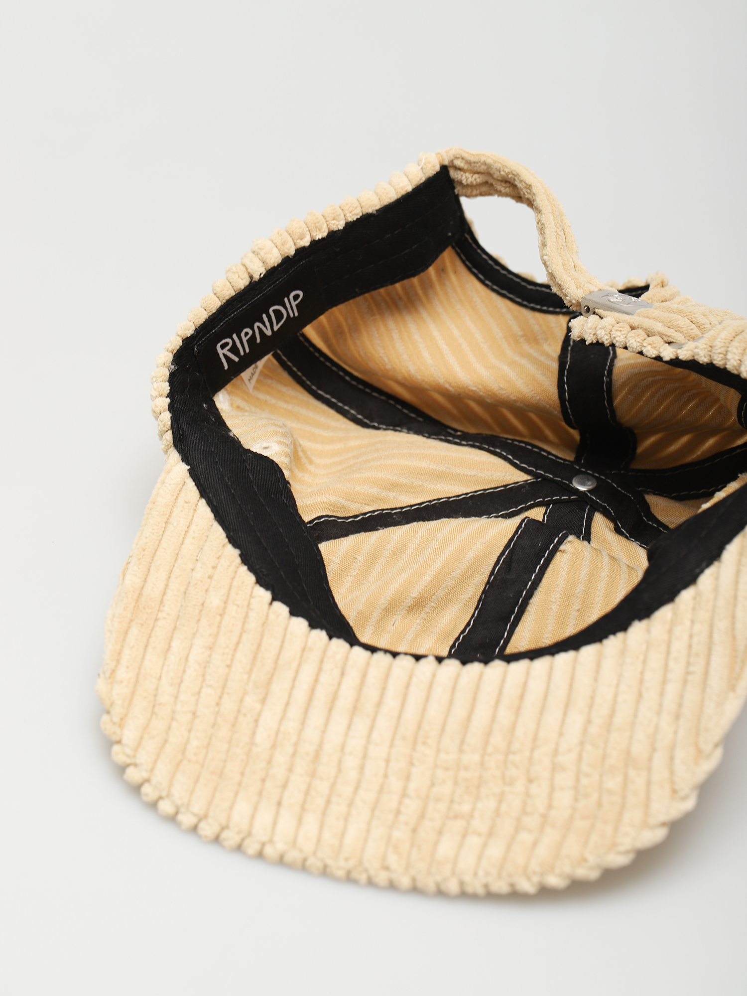 Czapka z daszkiem RipNDip Intertwined 6 Panel Corduroy (khaki)