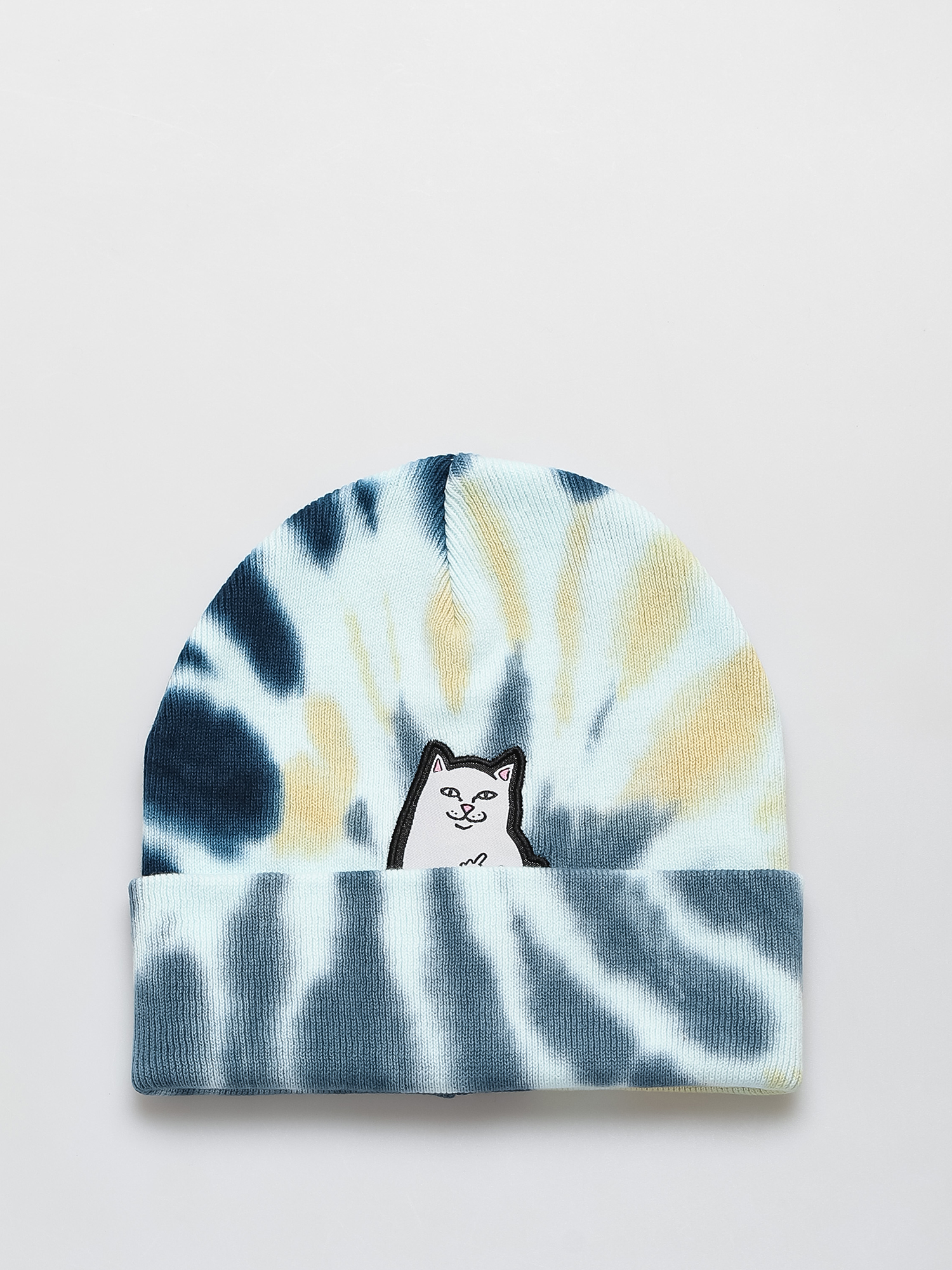 Czapka zimowa RipNDip Lord Nermal Tie Dye (navy/peach spiral dye)